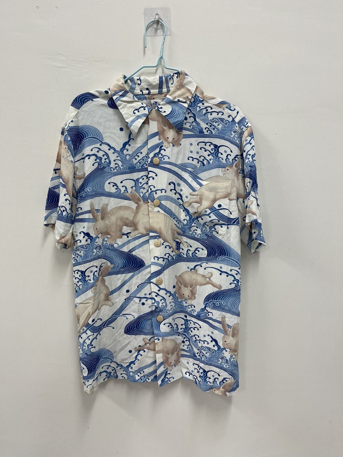 Vintage Hawaiian Shirt Rabbit red eye by Oniwa-Soto📸