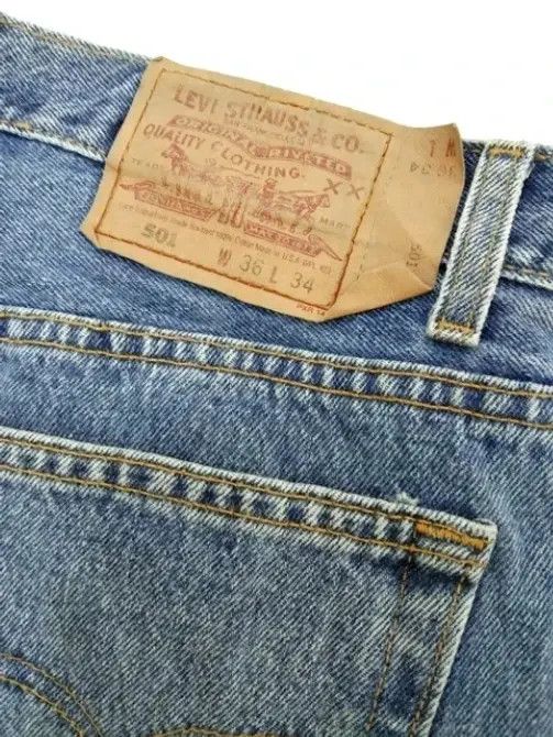Levi's × Vintage 90s Vintage Levis 501 Jeans Made In USA 34x34 Size US 34 / EU 50 - 3 Thumbnail