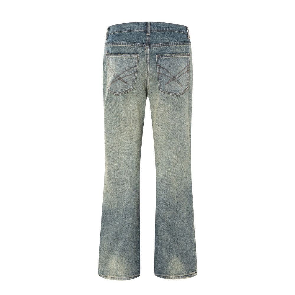 Vintage Retro punk washed distressed ripped jeans for men Size US 32 / EU 48 - 2 Thumbnail