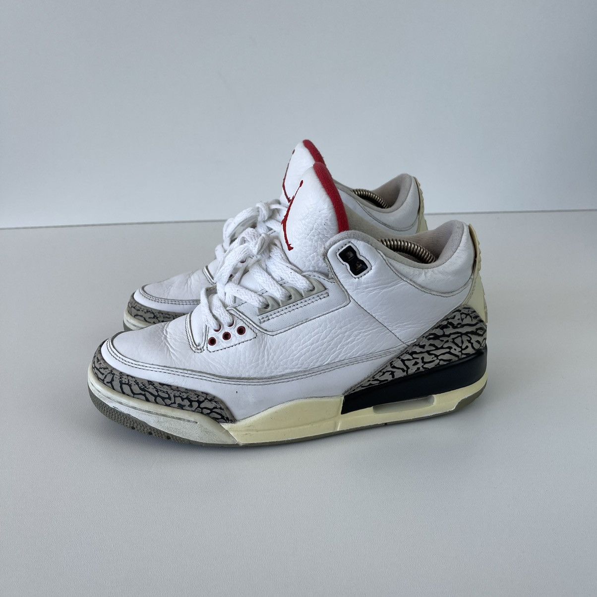 Jordan Brand Nike Air Jordan 3 Retro 2010 Hi-Top Shoes White Cement Rare Size US 8 / EU 41 - 2 Thumbnail