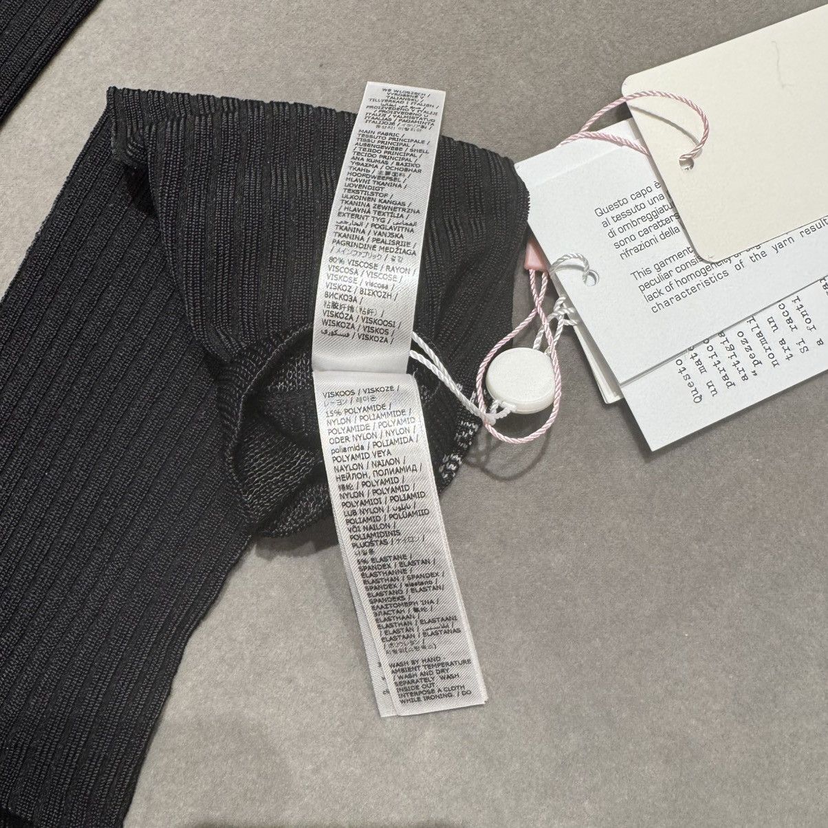 Maison Margiela MM6 Numeric Ribbed Over-the-Calf Socks - Black - S Size ONE SIZE - 8 Thumbnail