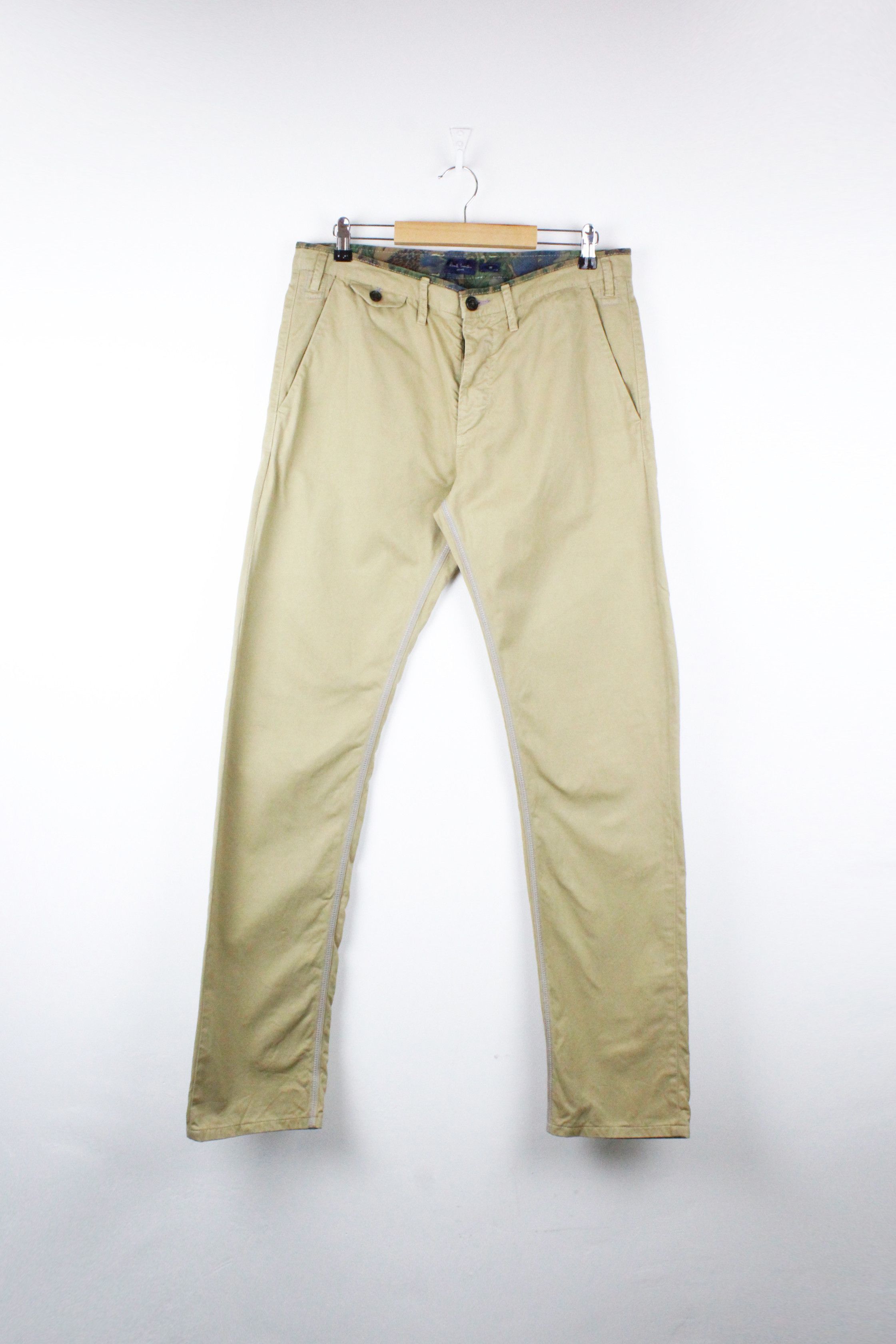 Paul Smith × Paul Smith Red Ear Paul Smith Beige Twill Cotton Flat Lock Heritage Pants Size US 32 / EU 48 - 1 Thumbnail