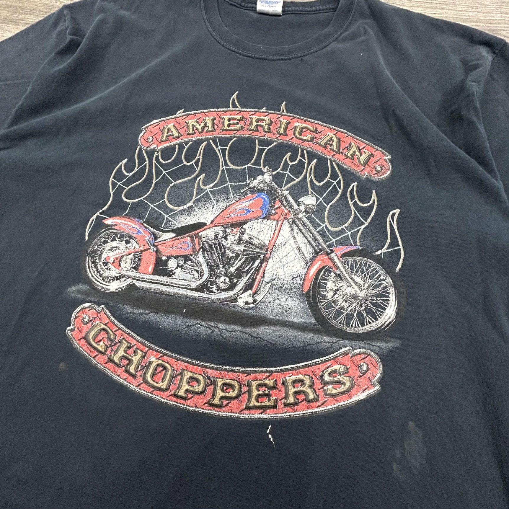 Gildan VINTAGE American Choppers Shirt Mens XL Black Motorcycle Biker Graphic T-Shirt Tee Size US XL / EU 56 / 4 - 3 Thumbnail