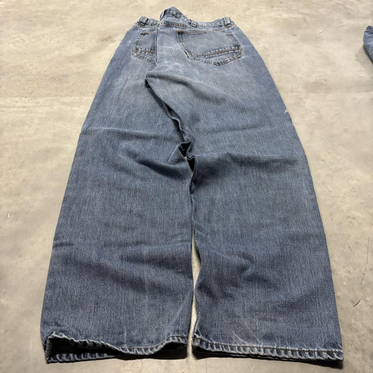 Japanese Brand × Vintage Crazy Vintage Y2K/2000s Baggy Dark Wash Skater Style Denim Jeans! Size US 42 / EU 58 - 4 Thumbnail