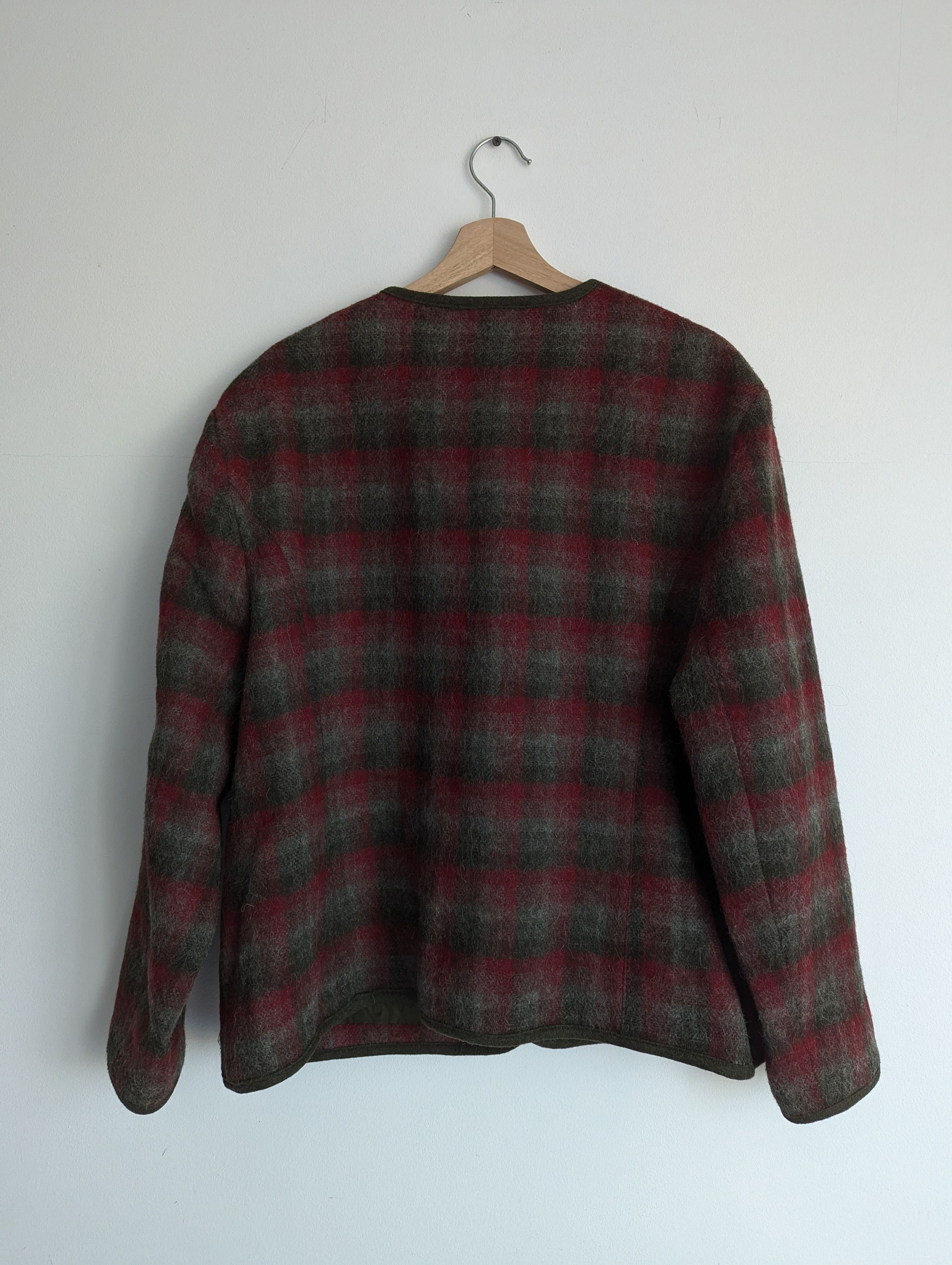 Vintage Wenger Austrian Loden Wool Jacket Vintage Tartan Red Green Size L / US 10 / IT 46 - 5 Thumbnail
