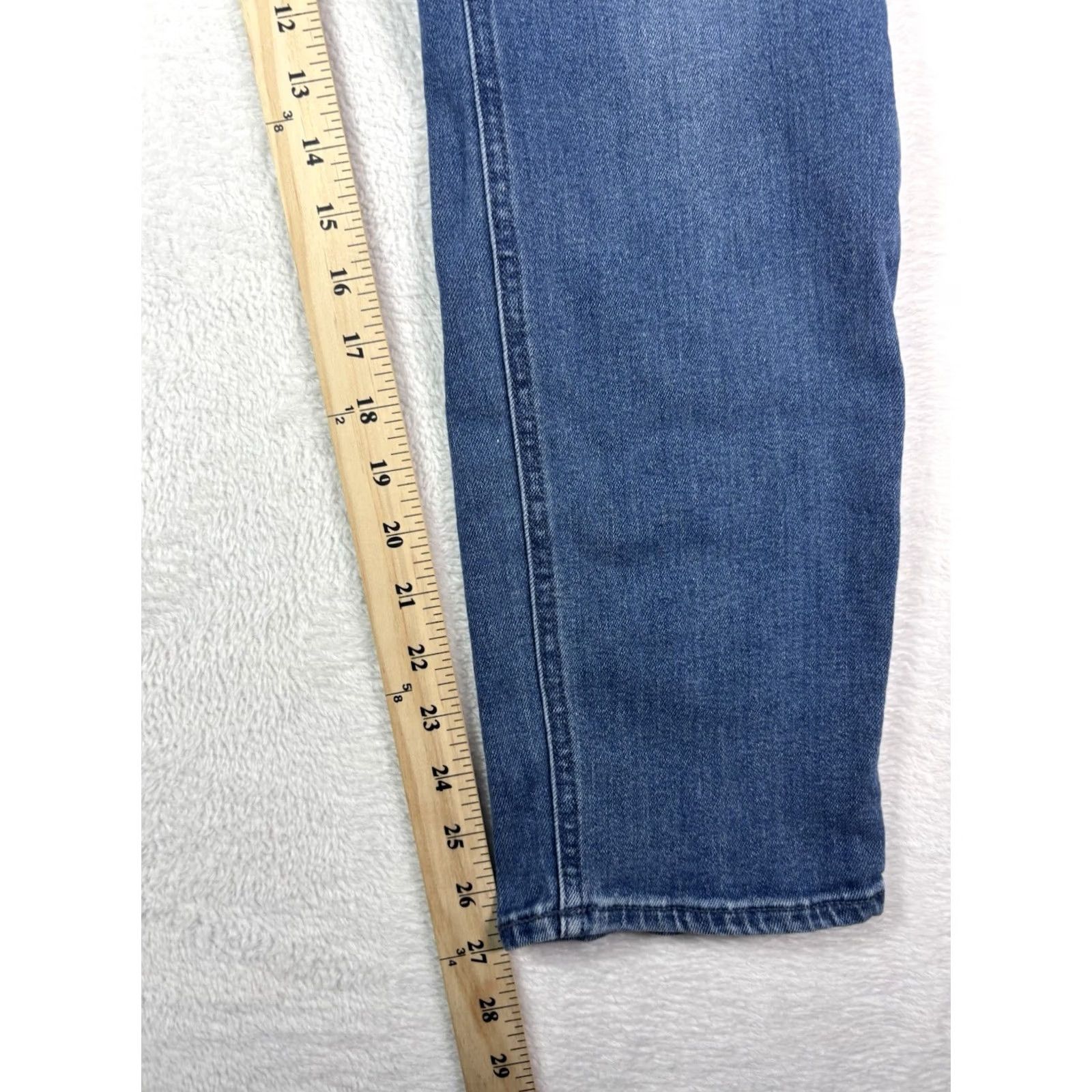 Old Navy VINTAGE Old Navy Women's High Rise Wow Straight Jeans 14 Short Denim Blue Stretch Size 36" / US 14 / IT 50 - 4 Thumbnail