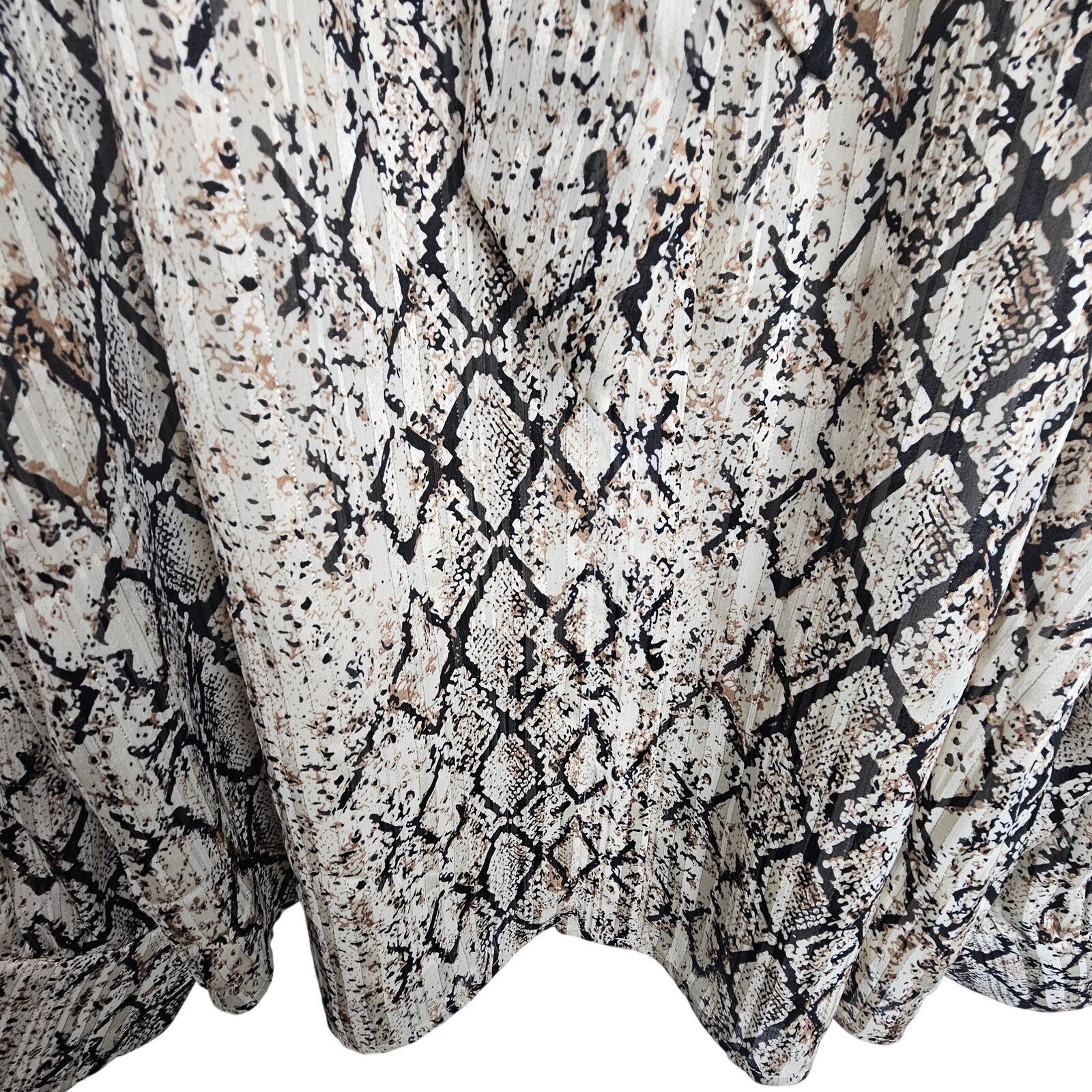 Joie Joie Womens Snake Print Blouse XL Mob Wife Office Siren Size XL / US 12-14 / IT 48-50 - 3 Thumbnail