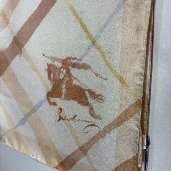 Burberry Burberry Equestrian Knight Design Square Silk Scarf Archive Size ONE SIZE - 3 Thumbnail