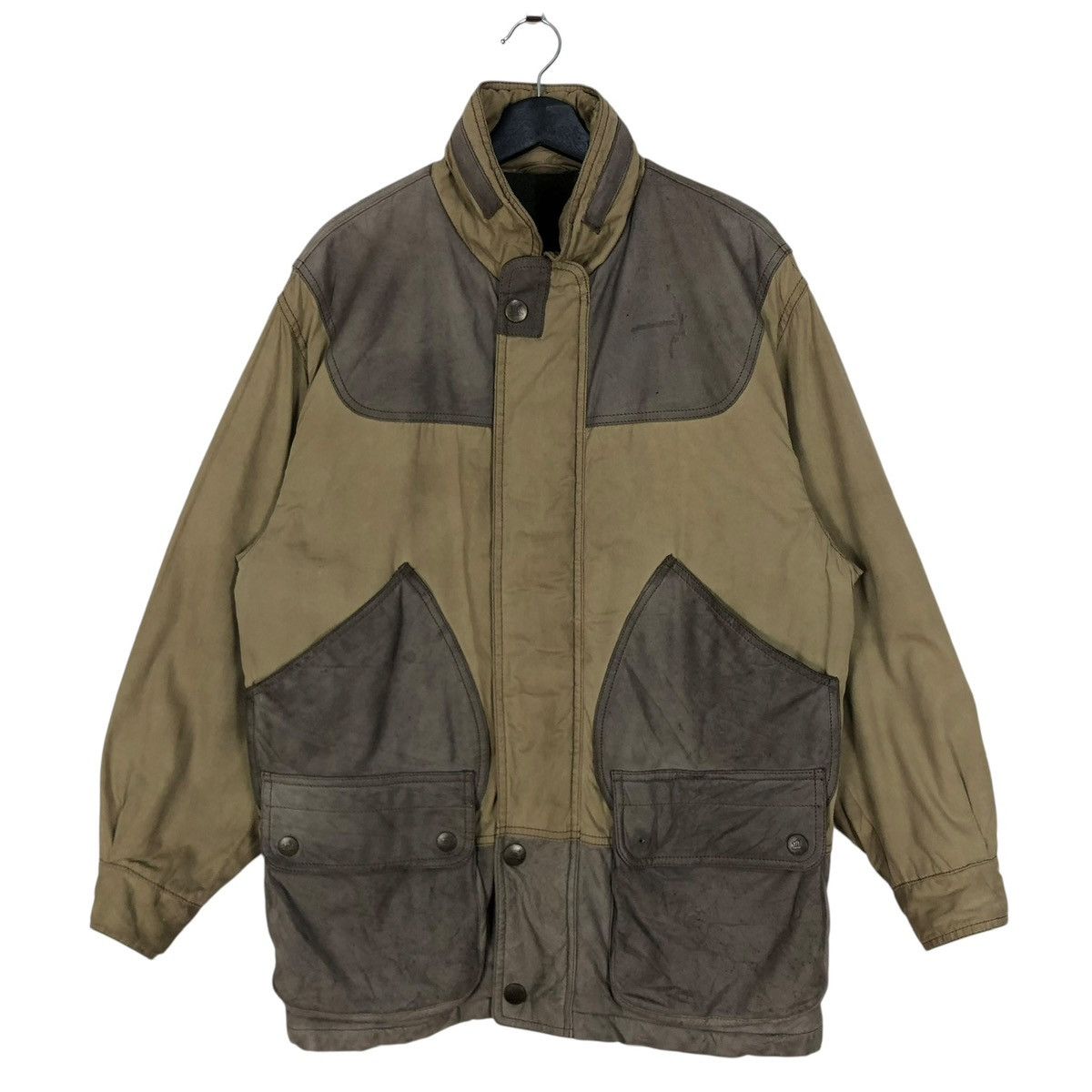 Henry Cotton's Vintage Henry Cottons Rugged Suede Jacket Hoodie Italy Size US L / EU 52-54 / 3 - 1 Thumbnail
