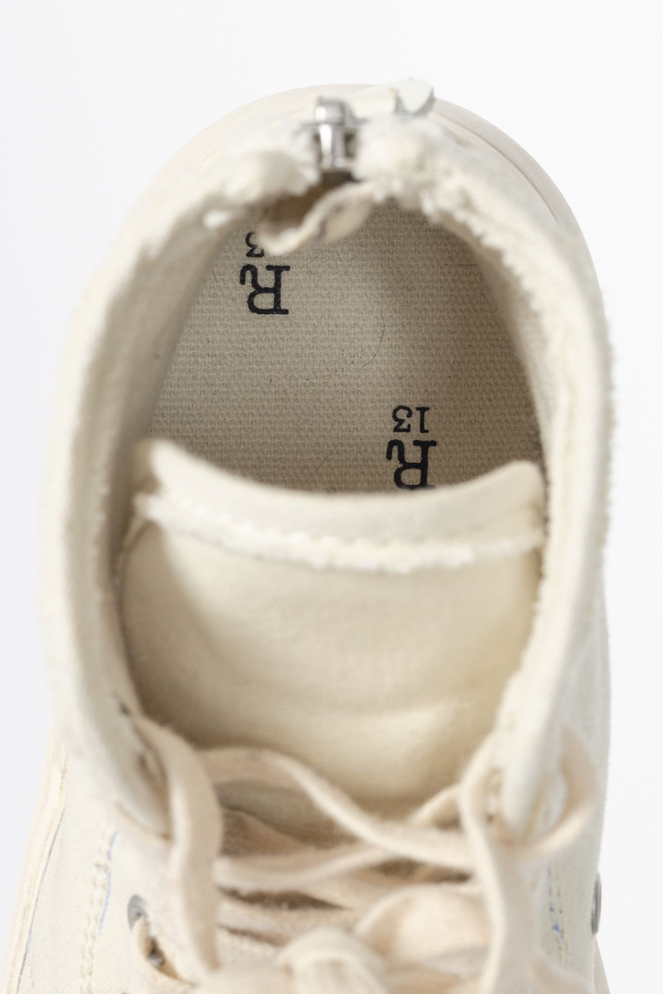 R13 R13 Kurt Ecru Canvas Lace-Up Platform High-Top Sneakers Size US 7 / IT 37 - 10 Thumbnail