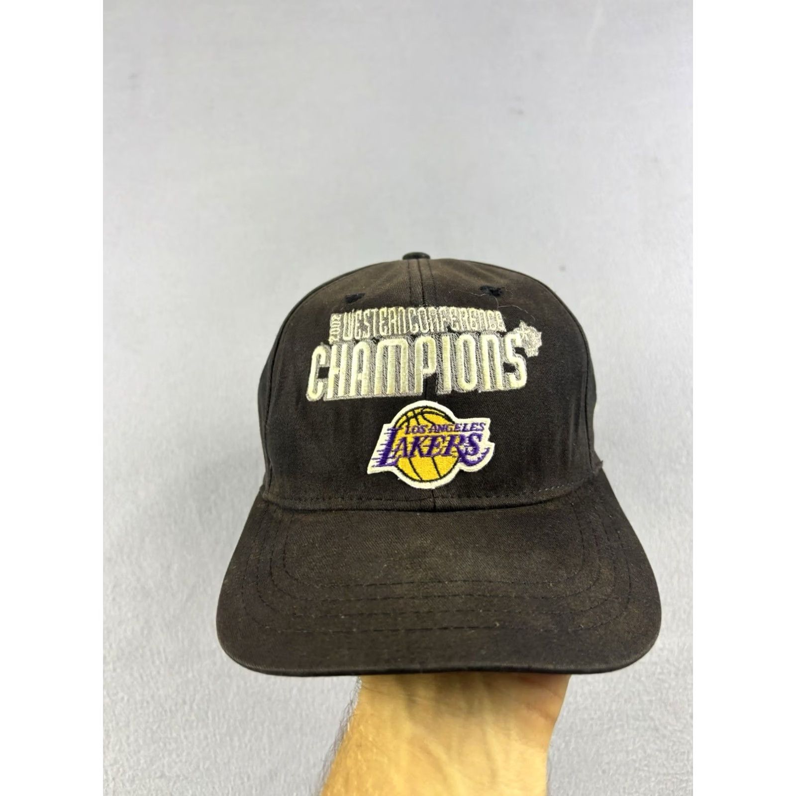 Nike Nike Hat Baseball Cap 2002 NBA Finals Black Embroidered Strapback Adjustable Men One Size Canvas Cotton Size ONE SIZE - 2 Thumbnail