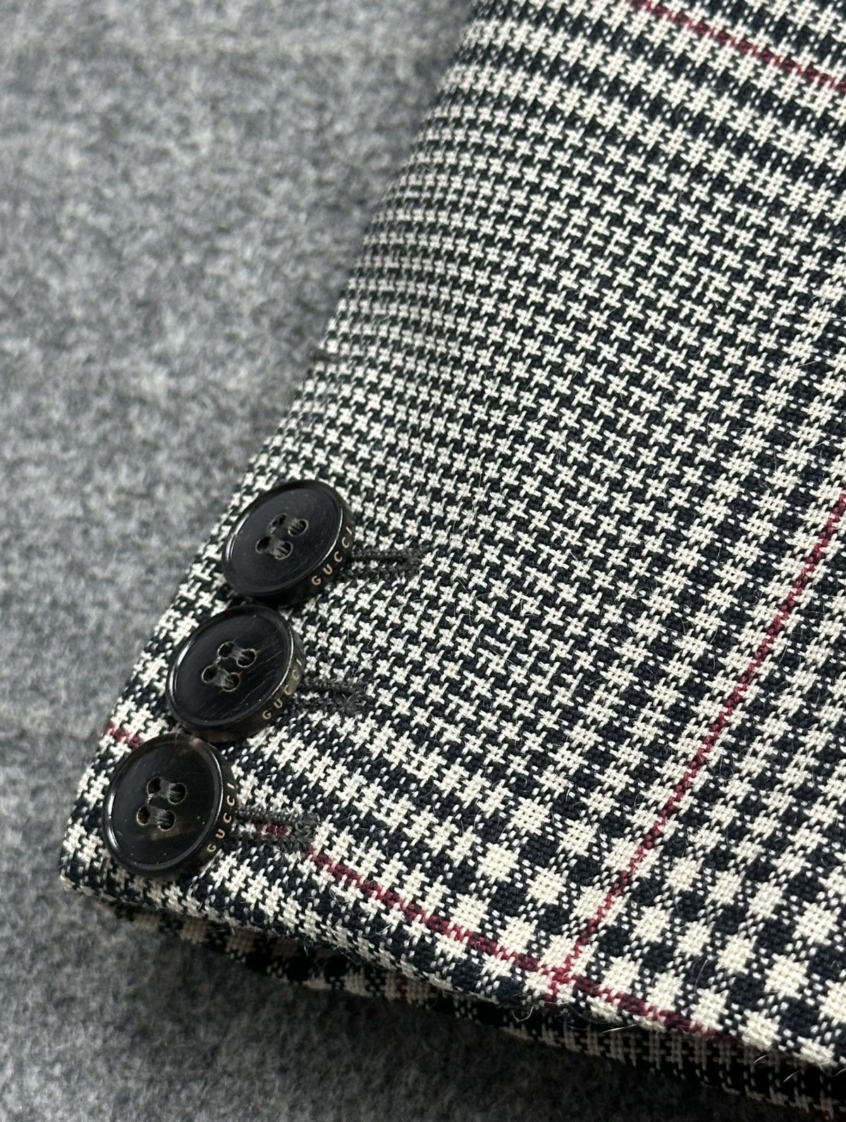 Gucci Gucci - Mohair Houndstooth Blazer Jacket - Peak Lapel Collar Size 48R - 13 Thumbnail
