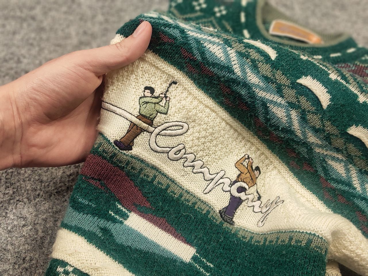 Vintage Vintage 80 - 90's Miniature Company Golf Logo Knit Sweater Size US S / EU 44-46 / 1 - 9 Thumbnail