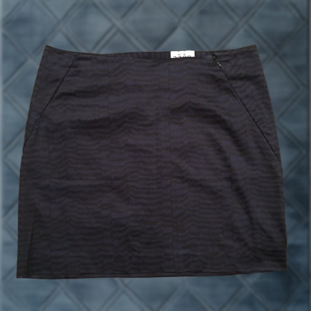Gap Gap Skirt Women Short Pencil Animal Print Pockets Black Cotton Blend 0 Size 25" / US 0 / IT 36 - 1 Thumbnail