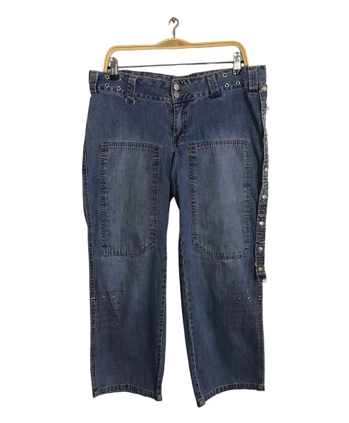 Japanese Brand Golstt Basic Wear Bushpant Indigo Denim Baggy Size US 35 - 1 Thumbnail