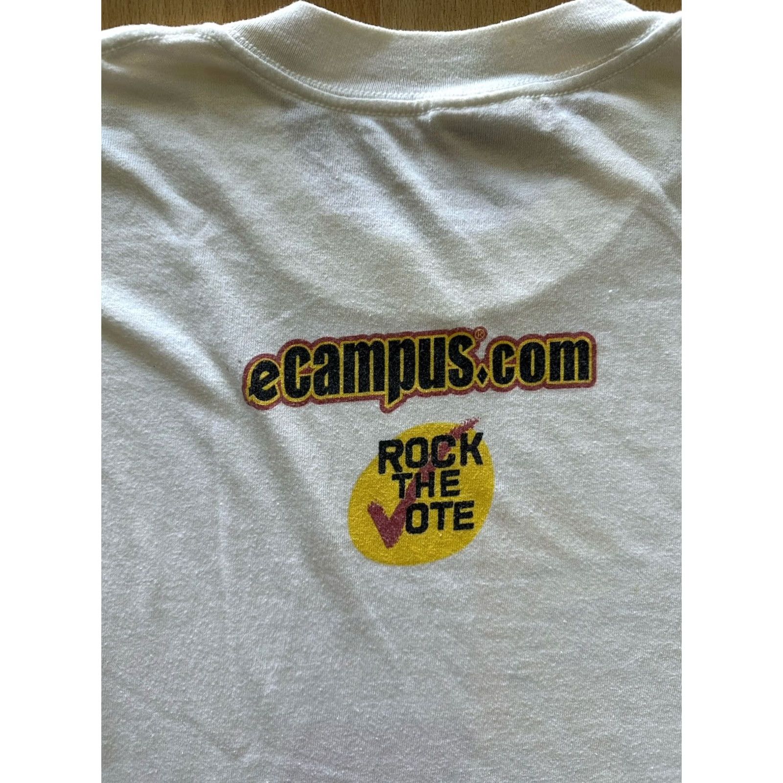 Gildan VINTAGE MTV Rock The Vote Speak Your Mind T-Shirt Mens XL White 1990s Gildan 90s Music Rock Short Sleeve Crew Neck Cotton Logo Size US XL / EU 56 / 4 - 4 Thumbnail