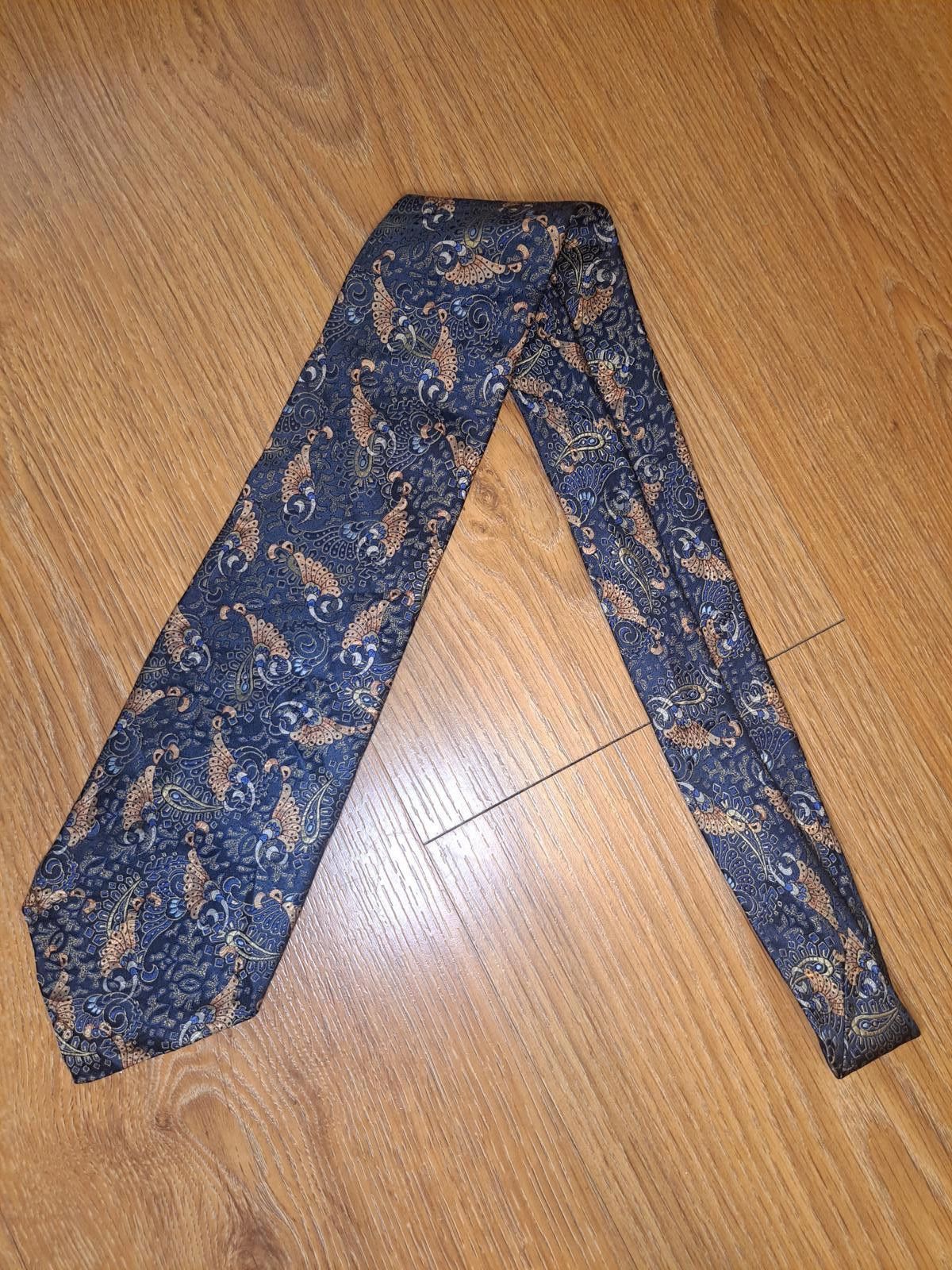 Robert Talbott Robert Talbott Best of Class Tie Mens Paisley Blue Gold Silk Size ONE SIZE - 6 Thumbnail