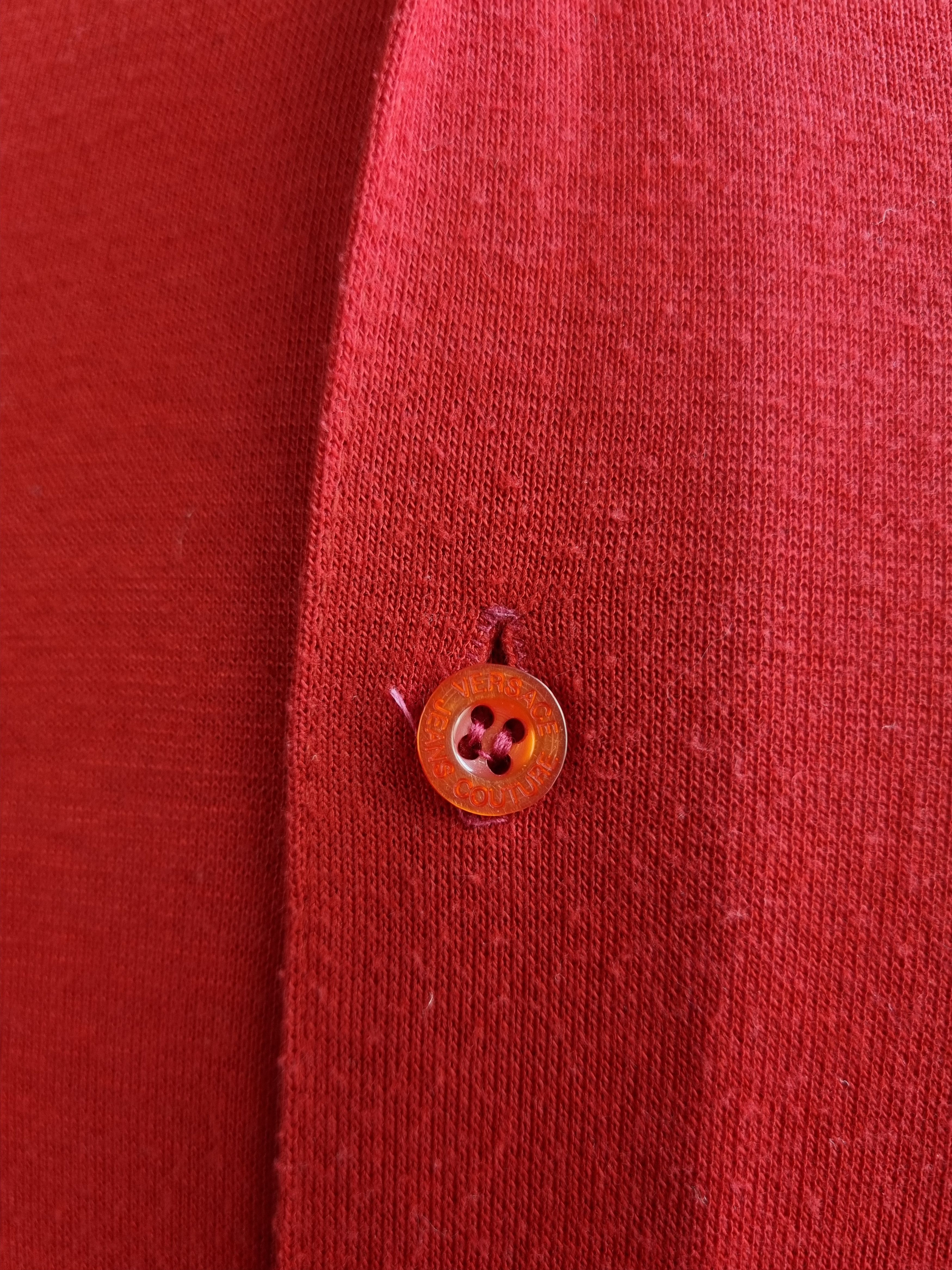 Gianni Valentino × Versace × Vintage Rare VERSACE Fluffy Comfy Collared Sweater Button Up Size US XL / EU 56 / 4 - 3 Thumbnail