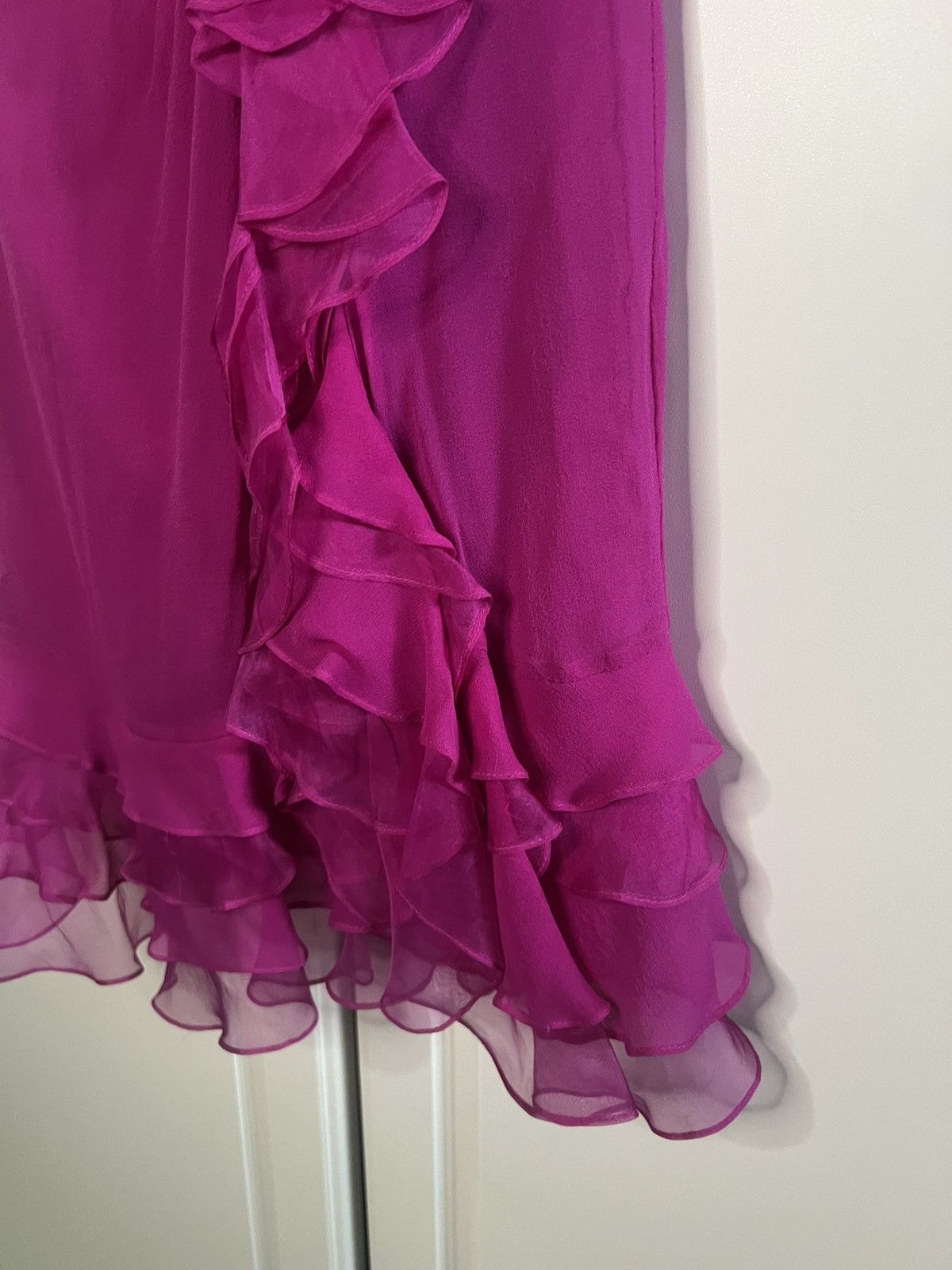 Vintage Y2K 100% Silk Ruffle Cocktail Dress Size XS / US 0-2 / IT 36-38 - 8 Thumbnail