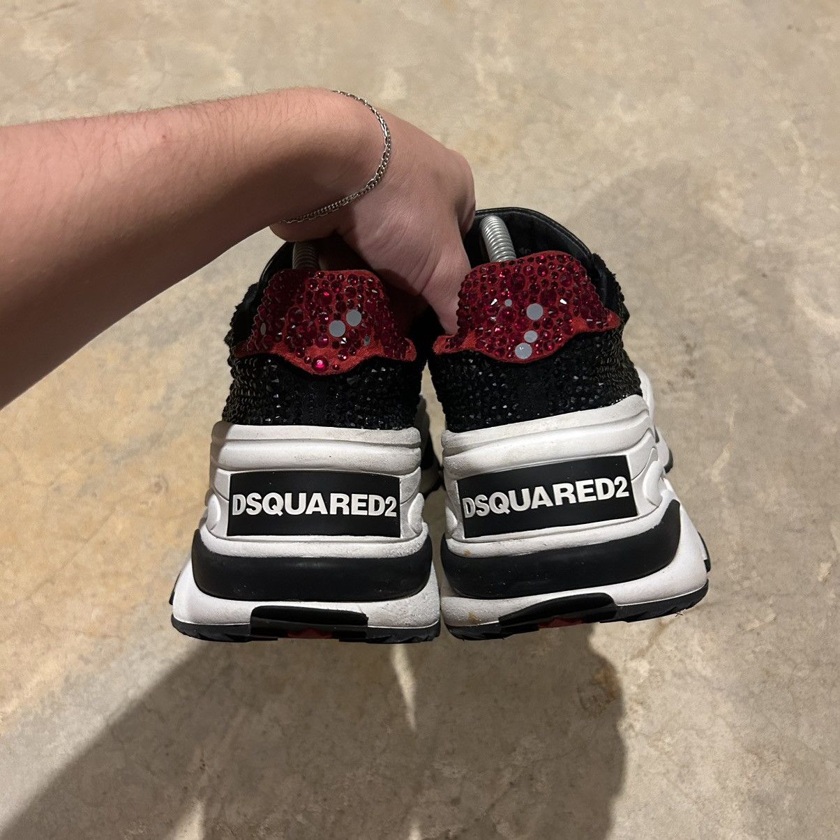 Designer × Dsquared2 Dsquared2 Giant Hike Strass Crystal Sneakers EU 40 Size US 7 / EU 40 - 5 Thumbnail
