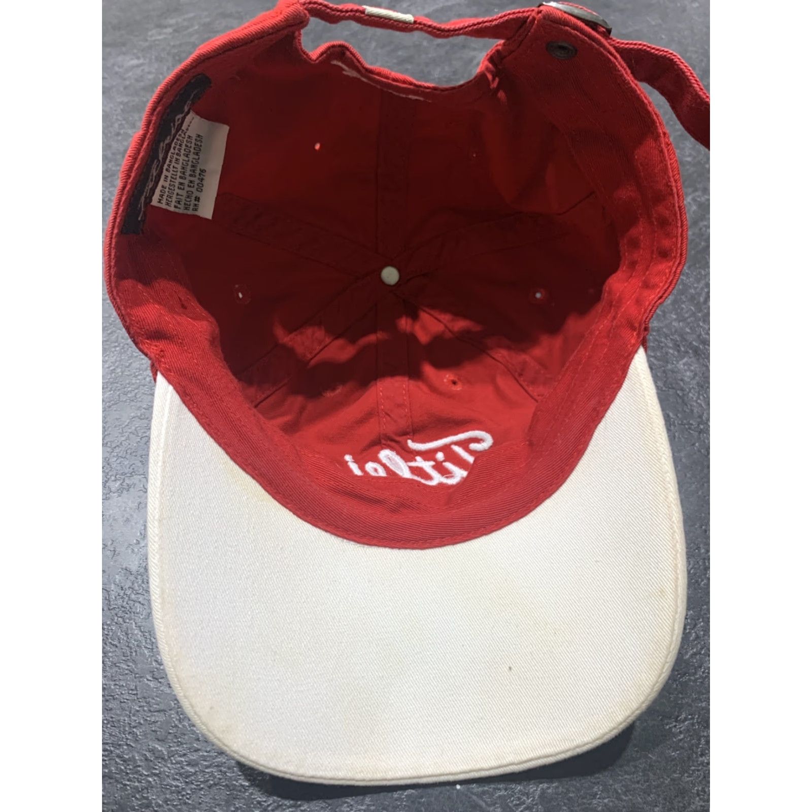 Titleist VINTAGE Titleist Golf Hat Adjustable Red and White Solid USA Mens Size ONE SIZE - 2 Thumbnail
