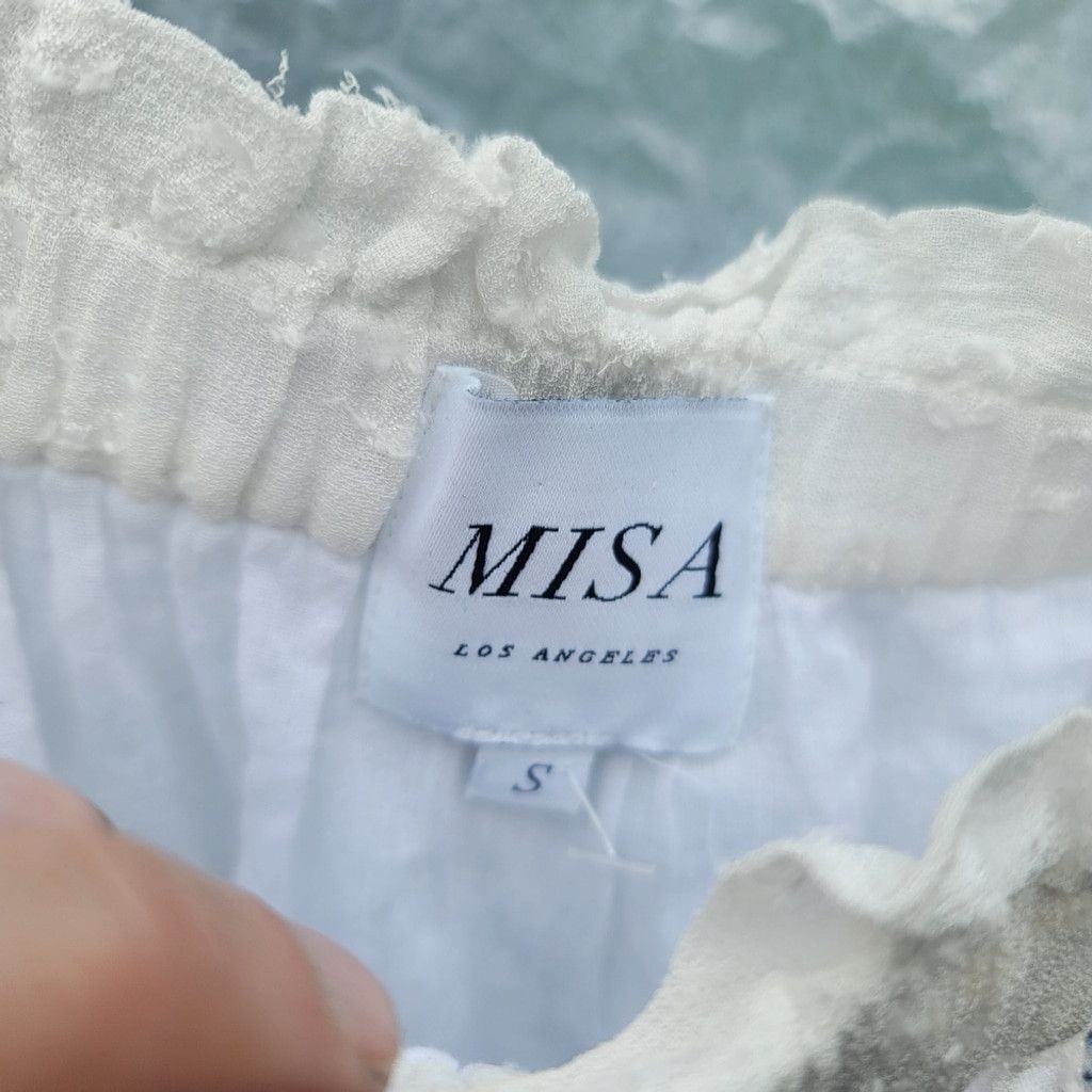 MISA Los Angeles MISA L.A. Ingrid Floral Embroidered Off Shoulder Crop Top Size S / US 4 / IT 40 - 5 Thumbnail