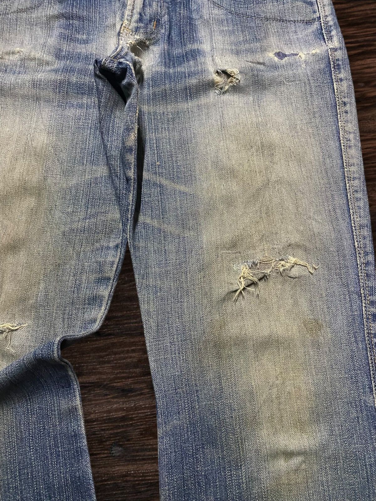 7 For All Mankind Vintage Japanese Brand C Seventeen Mud Wash Flare Jeans Size 31" - 8 Thumbnail
