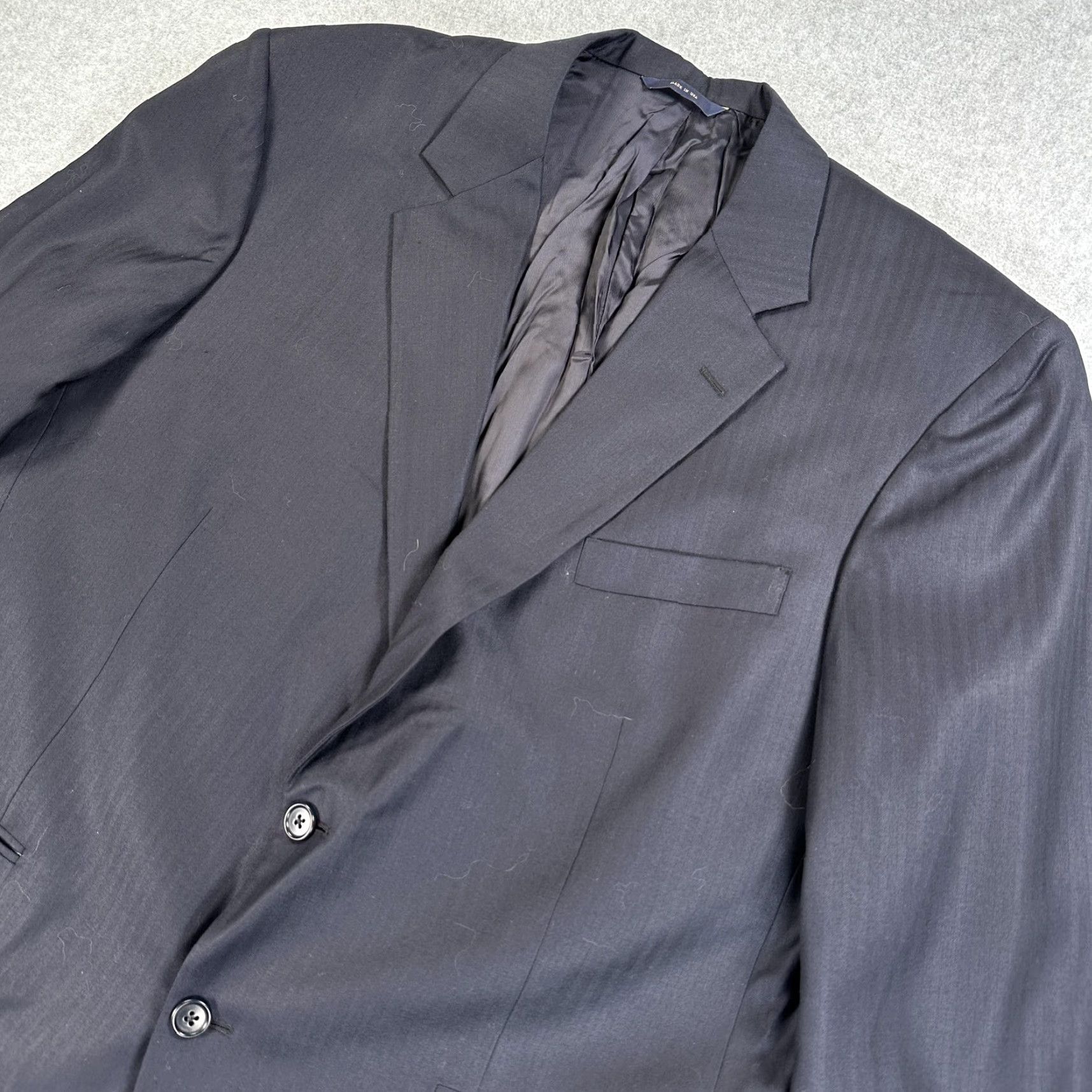Brooks Brothers Brooks Brothers Blazer Sport Coat Mens 46 Blue Wool Loro Piana Two Button Size 46R - 2 Thumbnail