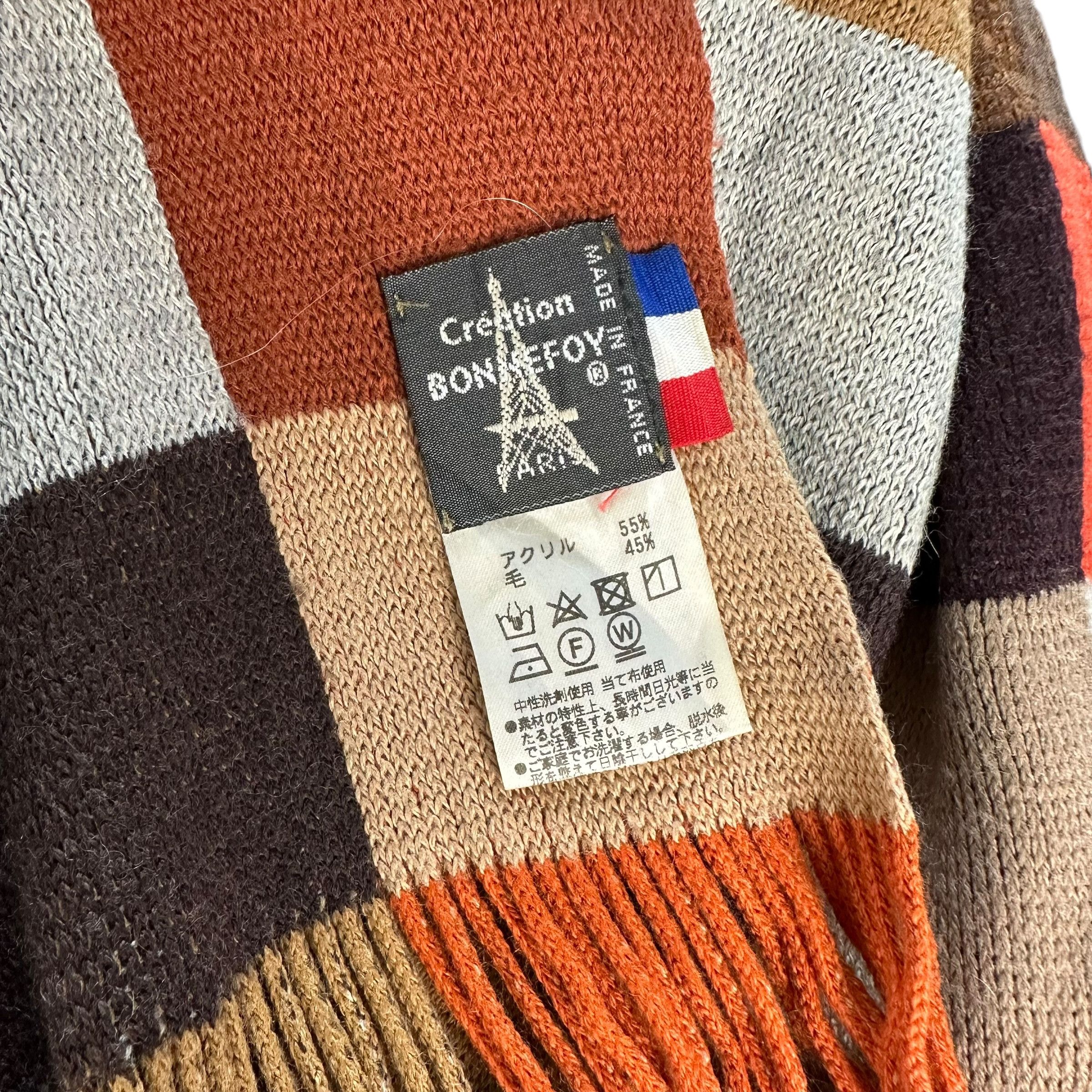 Vintage BONNEFOY Checked Muffler Neckwear Scarves #A62-1488 Size ONE SIZE - 5 Thumbnail