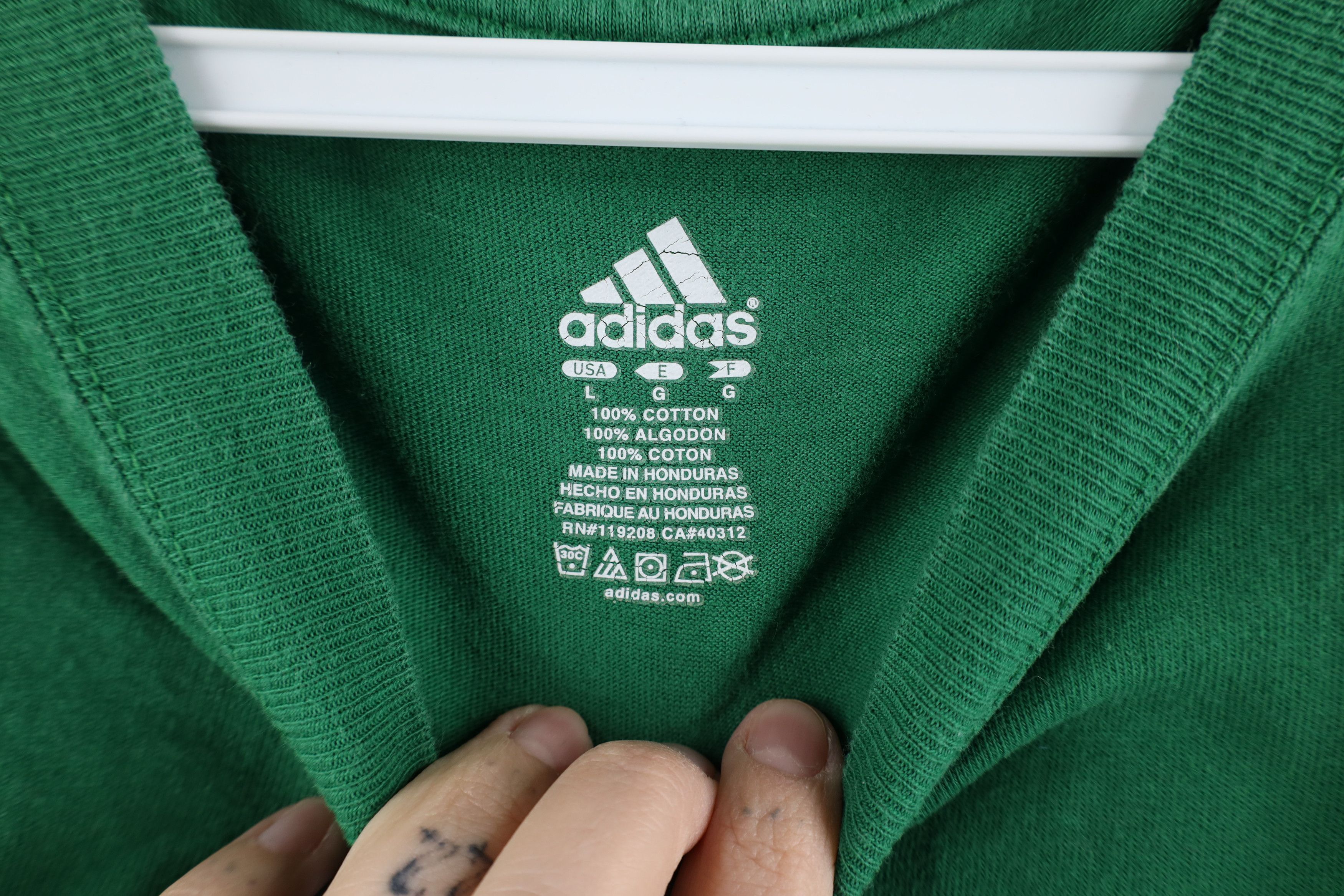 Adidas × Vintage Vintage Y2K Adidas Dame University Football T-Shirt Green Size US L / EU 52-54 / 3 - 8 Thumbnail