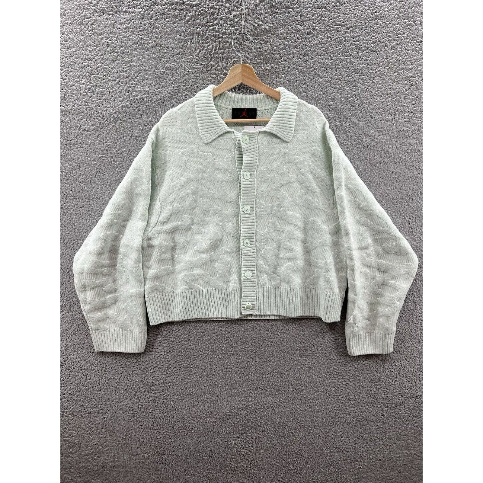 Jordan J Balvin Cropped Sweater Mint Green FJ6145-394