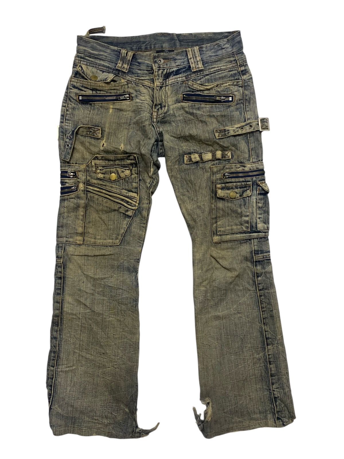 If Six Was Nine Semantic Design Mud Washed Distressed Punk Denim Size US 28 / EU 44 - 1 Thumbnail