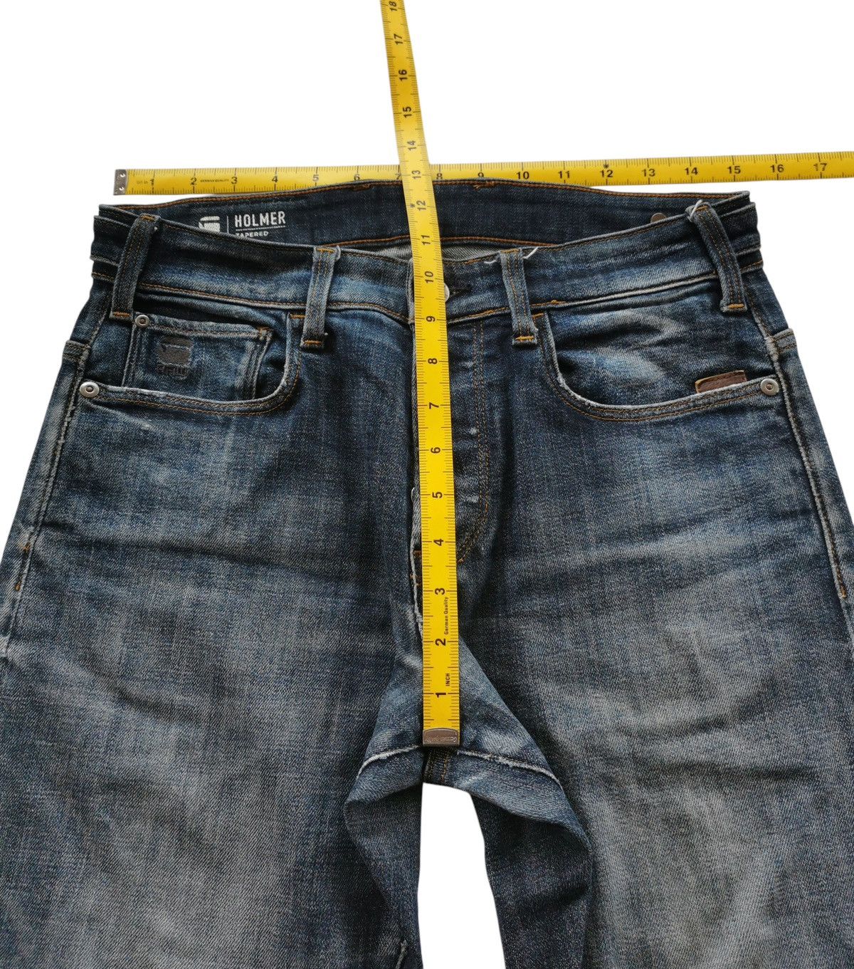 G-Star G Star Raw Holmer Tapered Stretch Denim Jeans Size US 30 / EU 46 - 10 Thumbnail