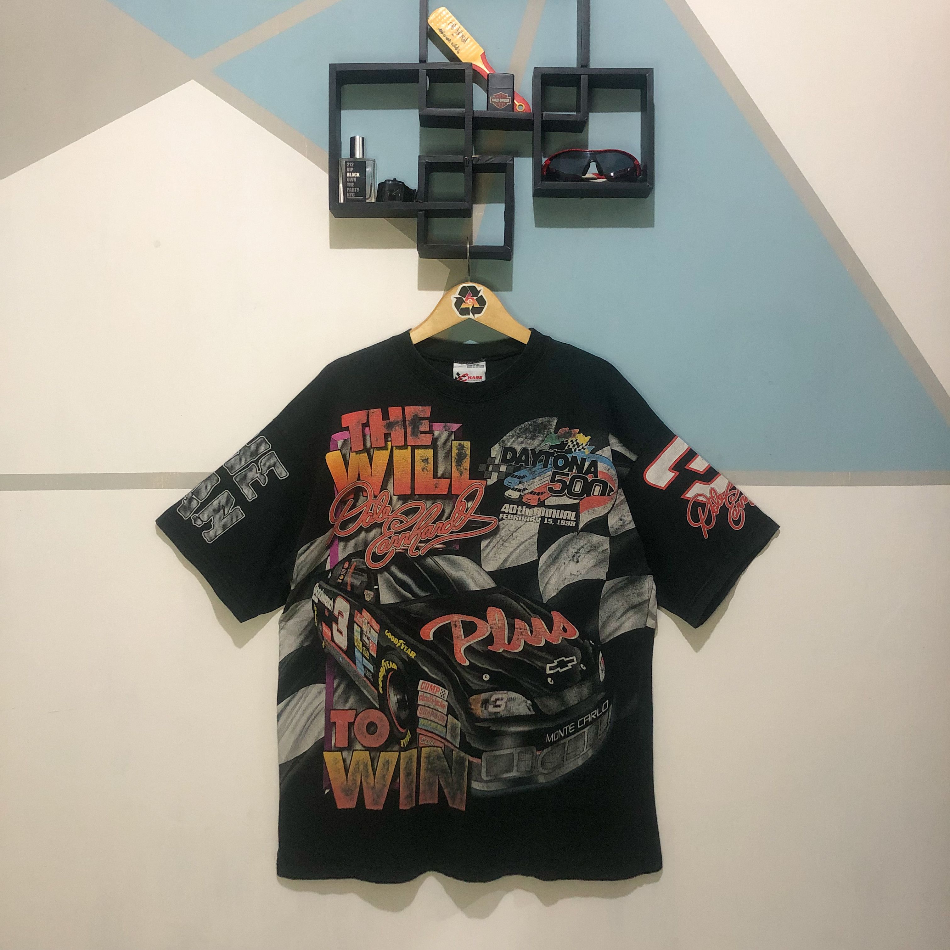Chase Authentics Vintage 90's Dale Earnhardt The Will to Win All T-Shirt Size US XL / EU 56 / 4 - 1 Thumbnail