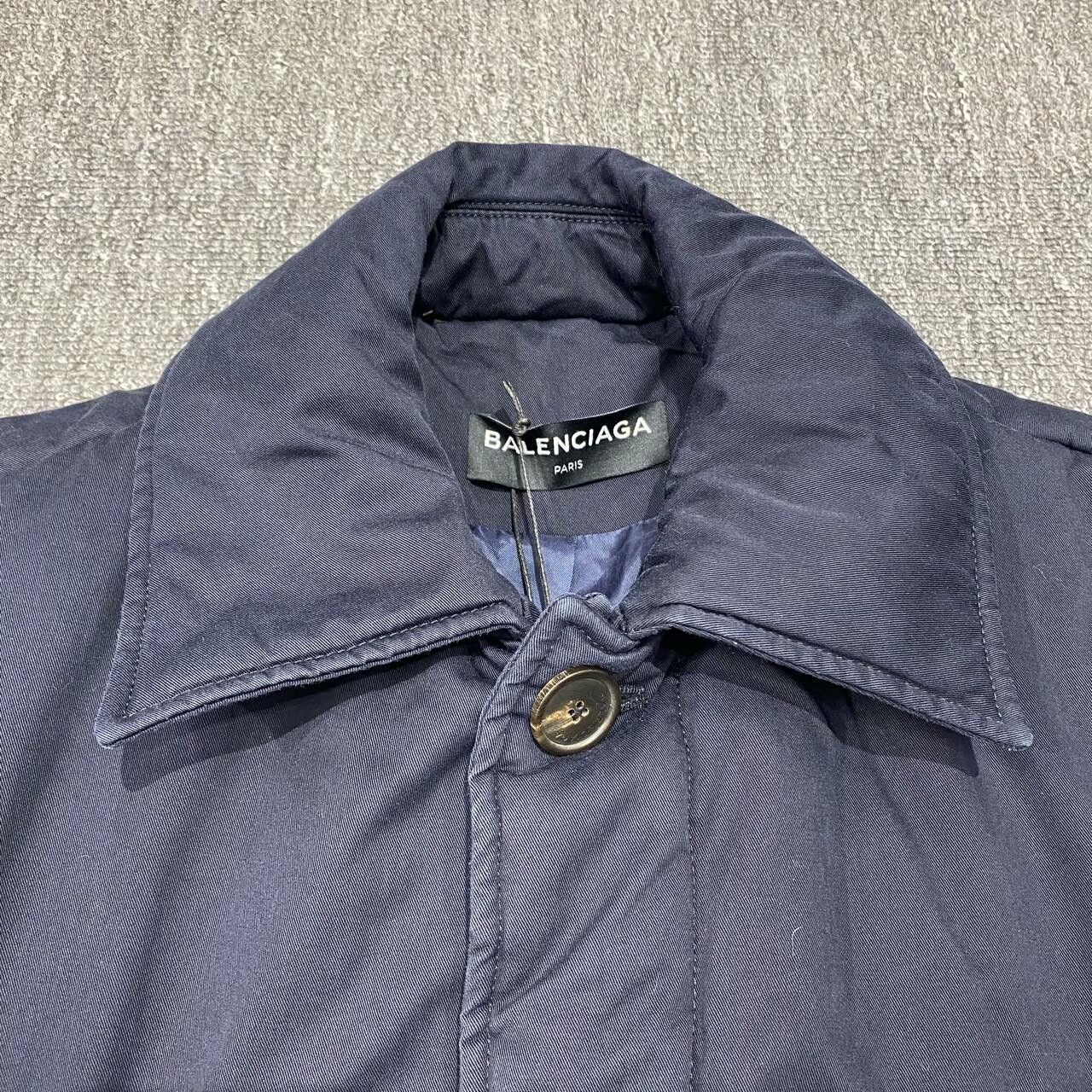Balenciaga balenciaga blue cotton coat with belt Size US L / EU 52-54 / 3 - 6 Thumbnail