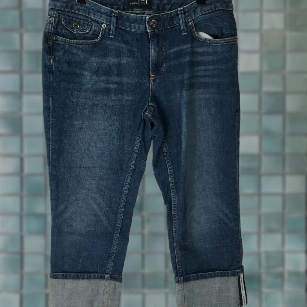 Banana Republic VINTAGE Banana Republic Women's Capri Jeans Size 30/10 Regular Low Rise Blue Stretch Denim 22 Inseam Women's Size 30" / US 8 / IT 44 - 1 Thumbnail