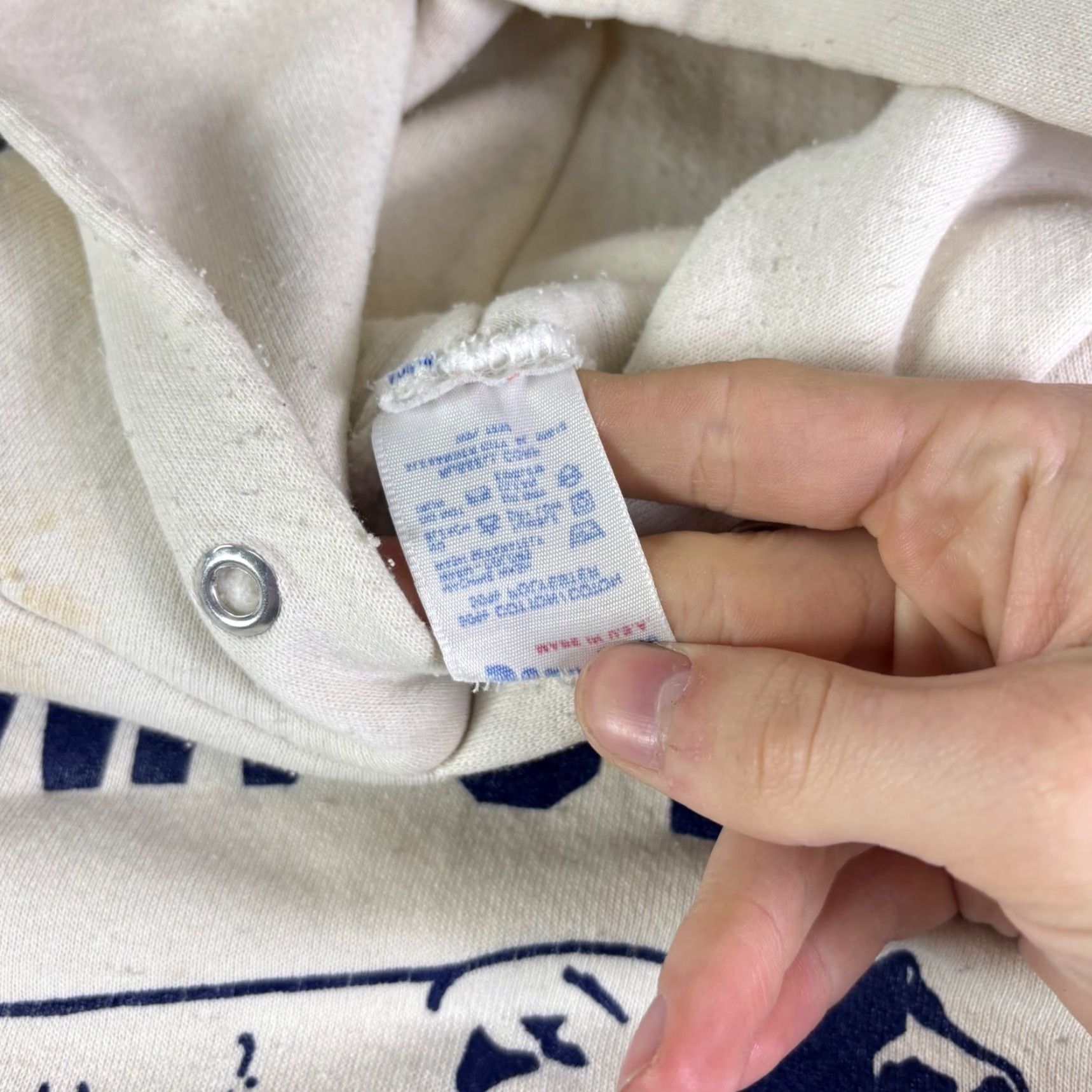 Penn Vintage Penn State Nittany Lions Hoodie Sweatshirt Cream Navy Blue Mens XL Size US XL / EU 56 / 4 - 6 Thumbnail