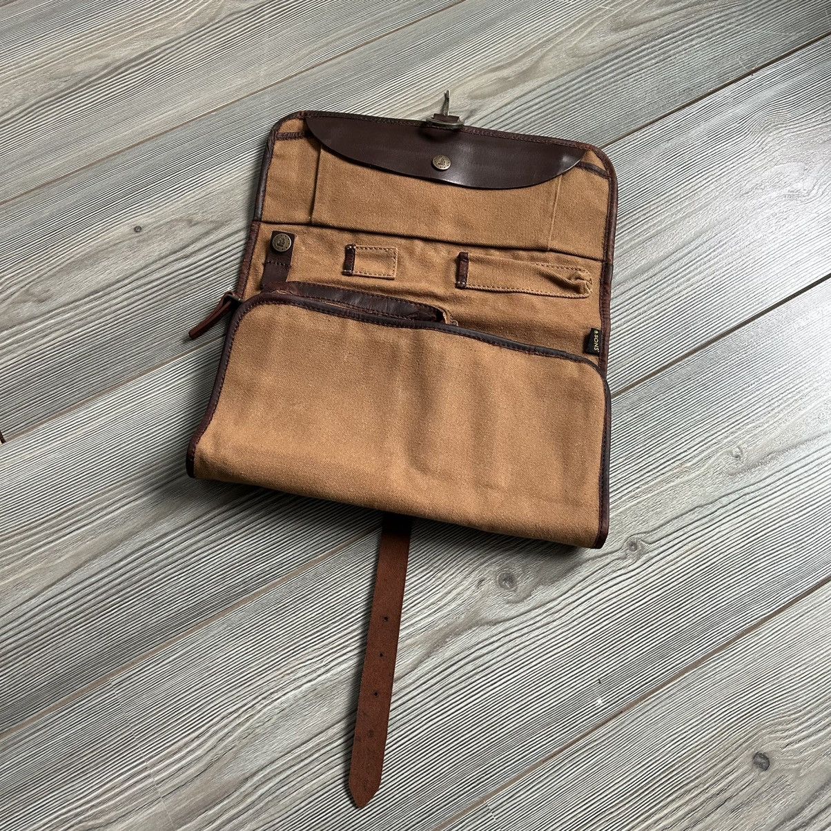 &SONS &Sons Waxed Canvas Toilet Bag Size ONE SIZE - 9 Thumbnail