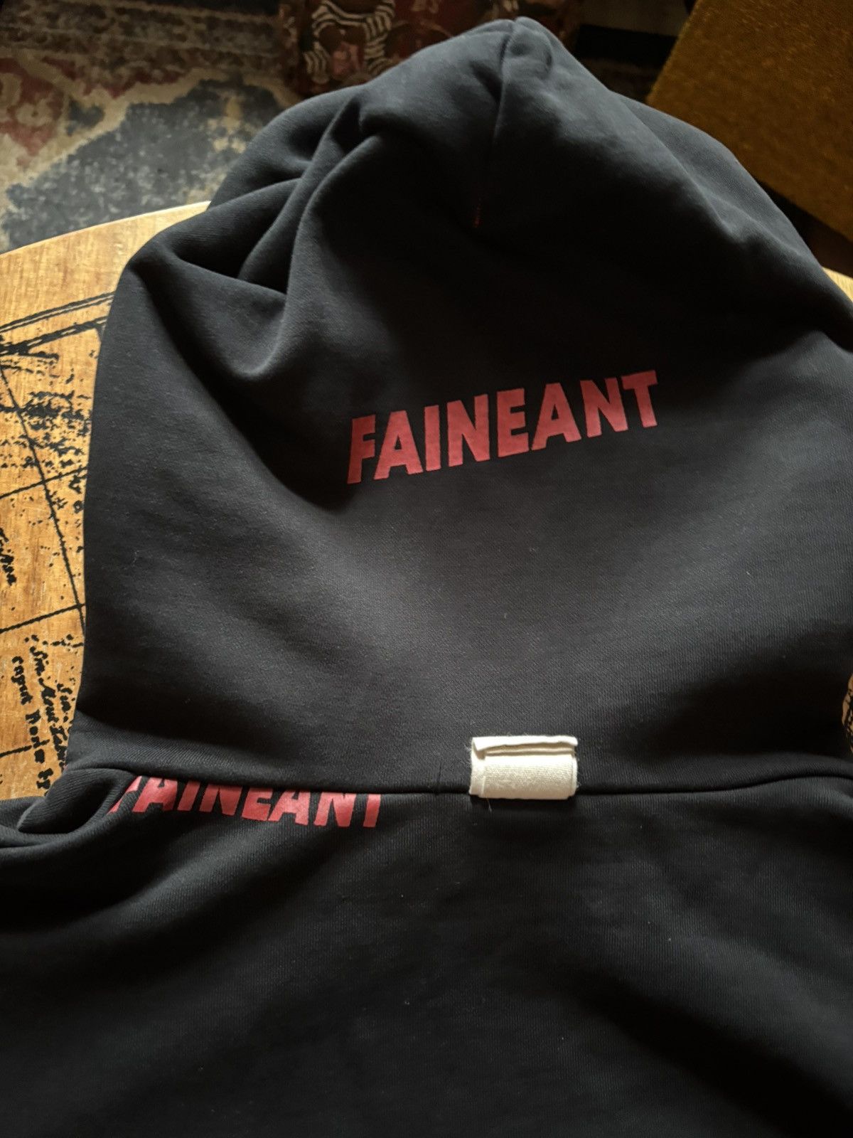 Japanese Brand Faineant French Terry Cotton Cropped Boxy Hoodie Size US L / EU 52-54 / 3 - 9 Thumbnail