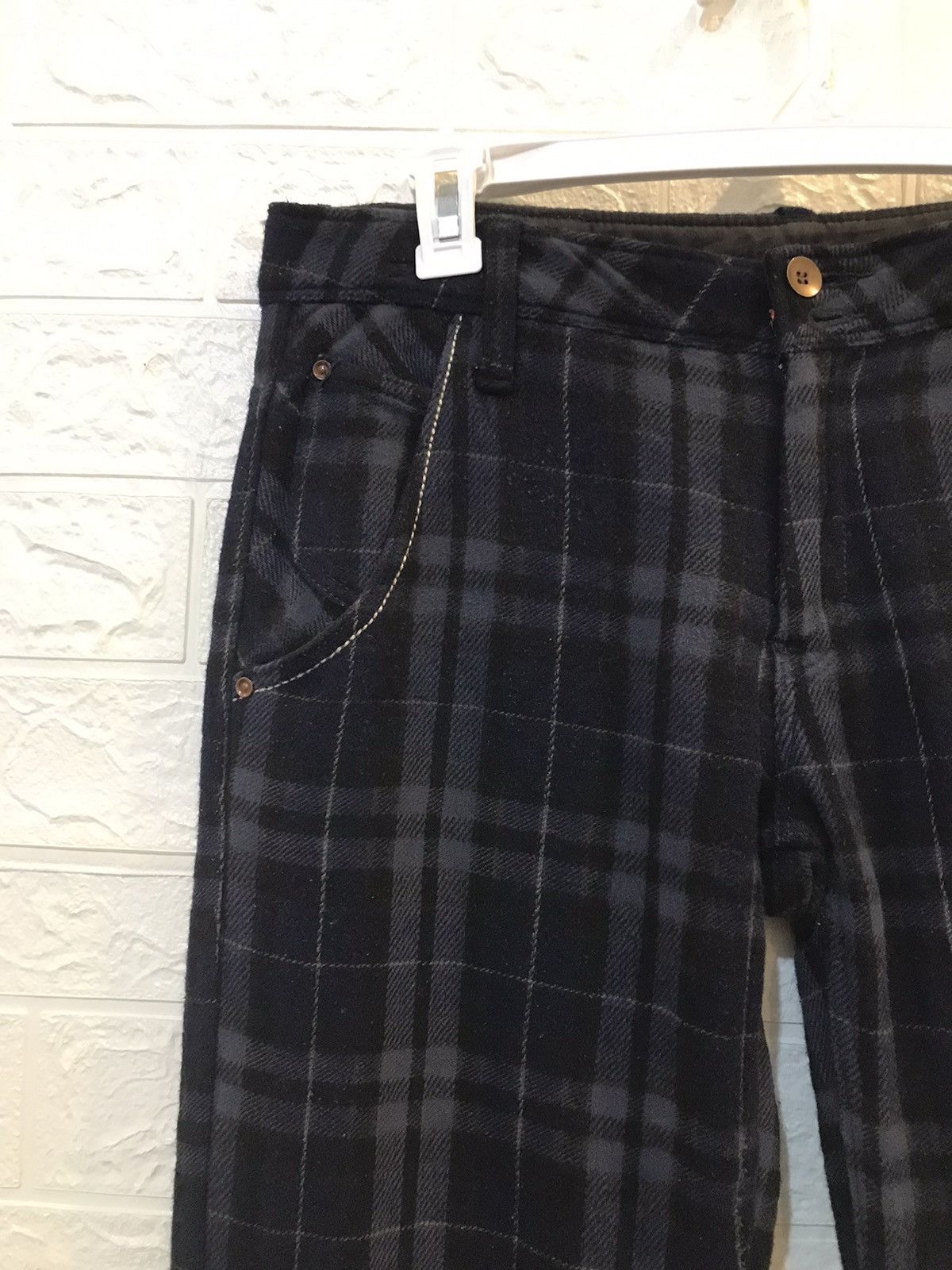 Japanese Brand Checked Pants wool Japanese cepo work & workers tartan Size US 32 / EU 48 - 3 Thumbnail
