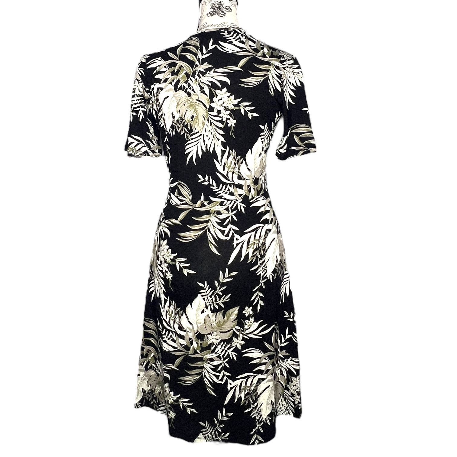 Other Elisse Knit Surplice Dress - Faux Wrap Short Flutter Sleeve Size S / US 4 / IT 40 - 3 Thumbnail