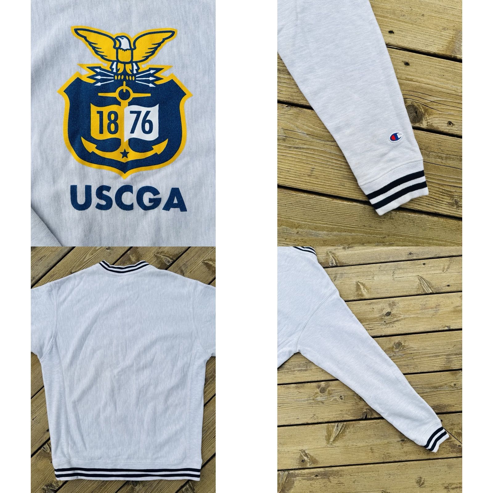 Champion Champion Reverse Weave US Coast Guard Crewneck Sweatshirt Adult Medium Gray 90s Mens Size US M / EU 48-50 / 2 - 8 Thumbnail