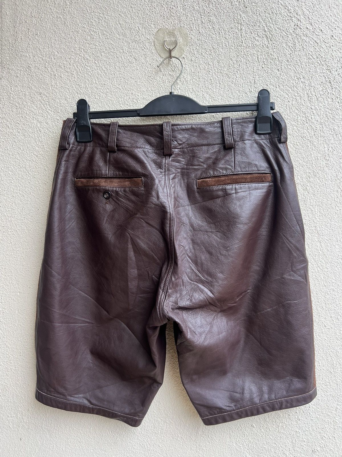 Leather Vintage KNOT Japan Hybrid Suede Calf Leather Short Pant Size US 31 - 22 Thumbnail