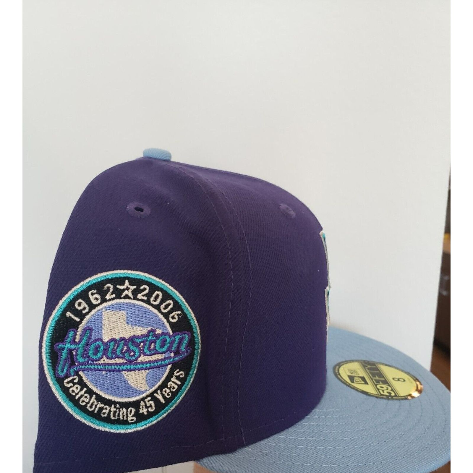 New Era Houston Astros Hat 45 Years Patch Purple Blue Size 8 New Era Size ONE SIZE - 2 Thumbnail