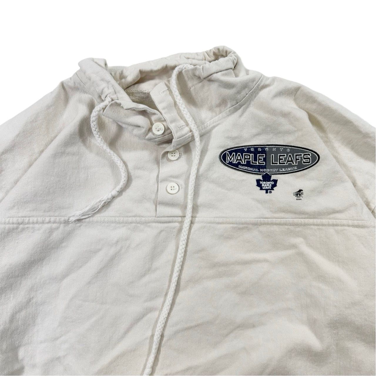 Vintage Vintage 90s Toronto Maple Leafs Quarter Button Up Sweater Size US XL / EU 56 / 4 - 2 Thumbnail