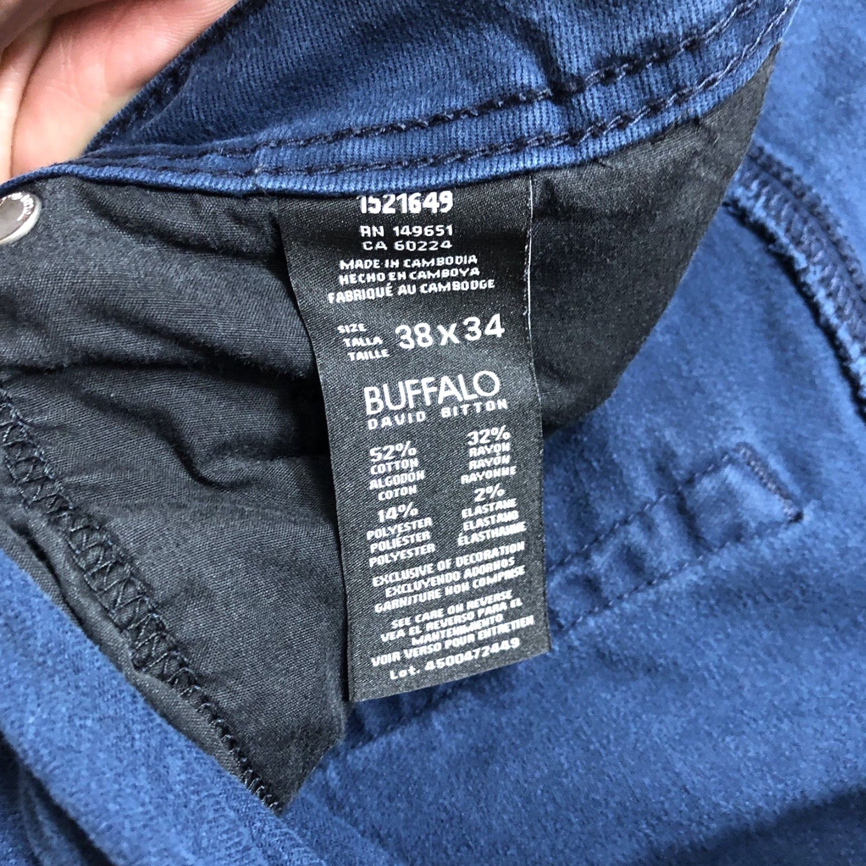 Buffalo David Bitton Buffalo David Bitton Archer Slim Stretch Pants Mens 38x34 38x33 Navy Blue Size US 38 / EU 54 - 7 Thumbnail