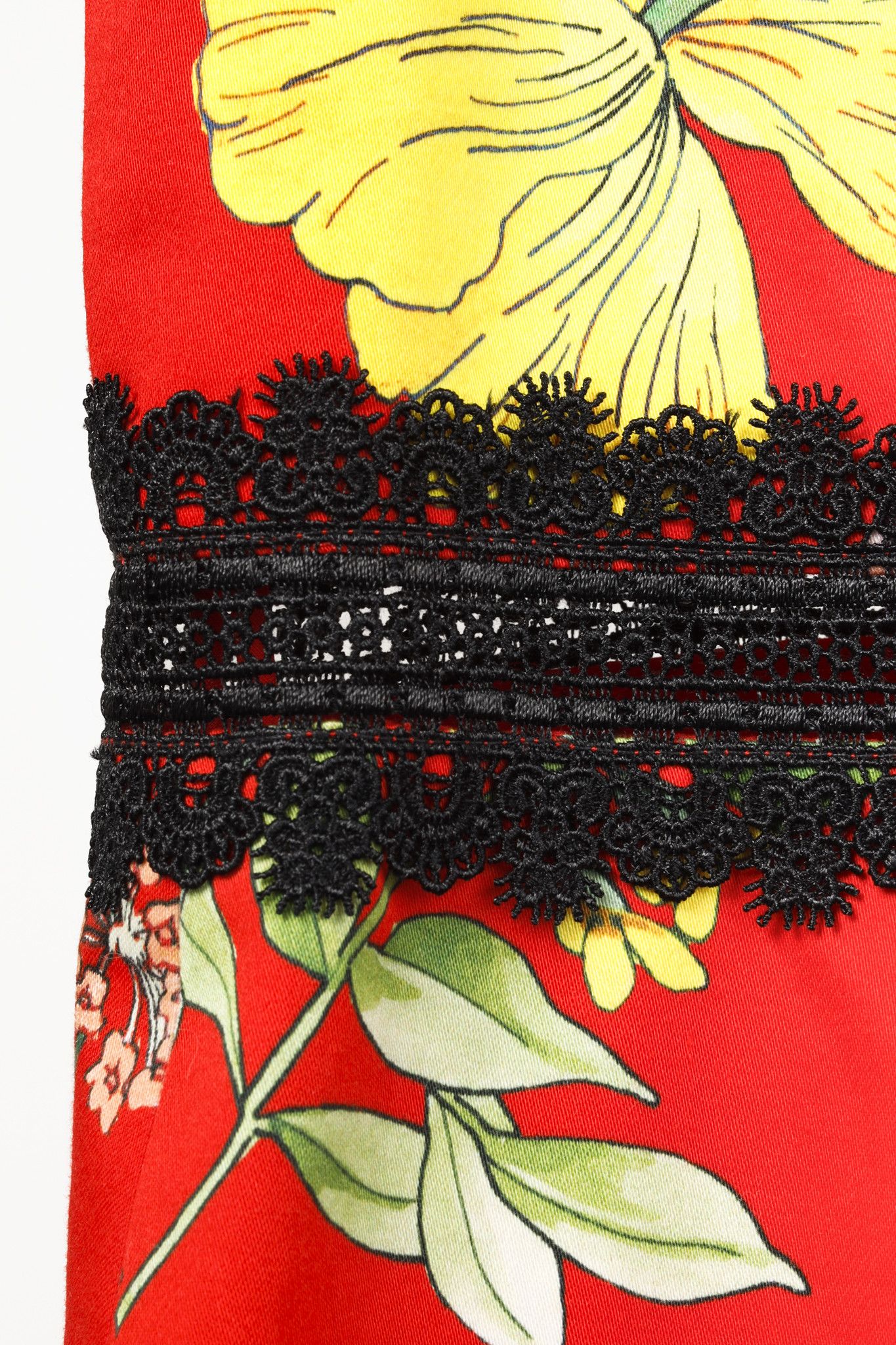 Alice + Olivia Alice + Olivia Red Floral Lace Strap Dress Size S / US 4 / IT 40 - 7 Thumbnail