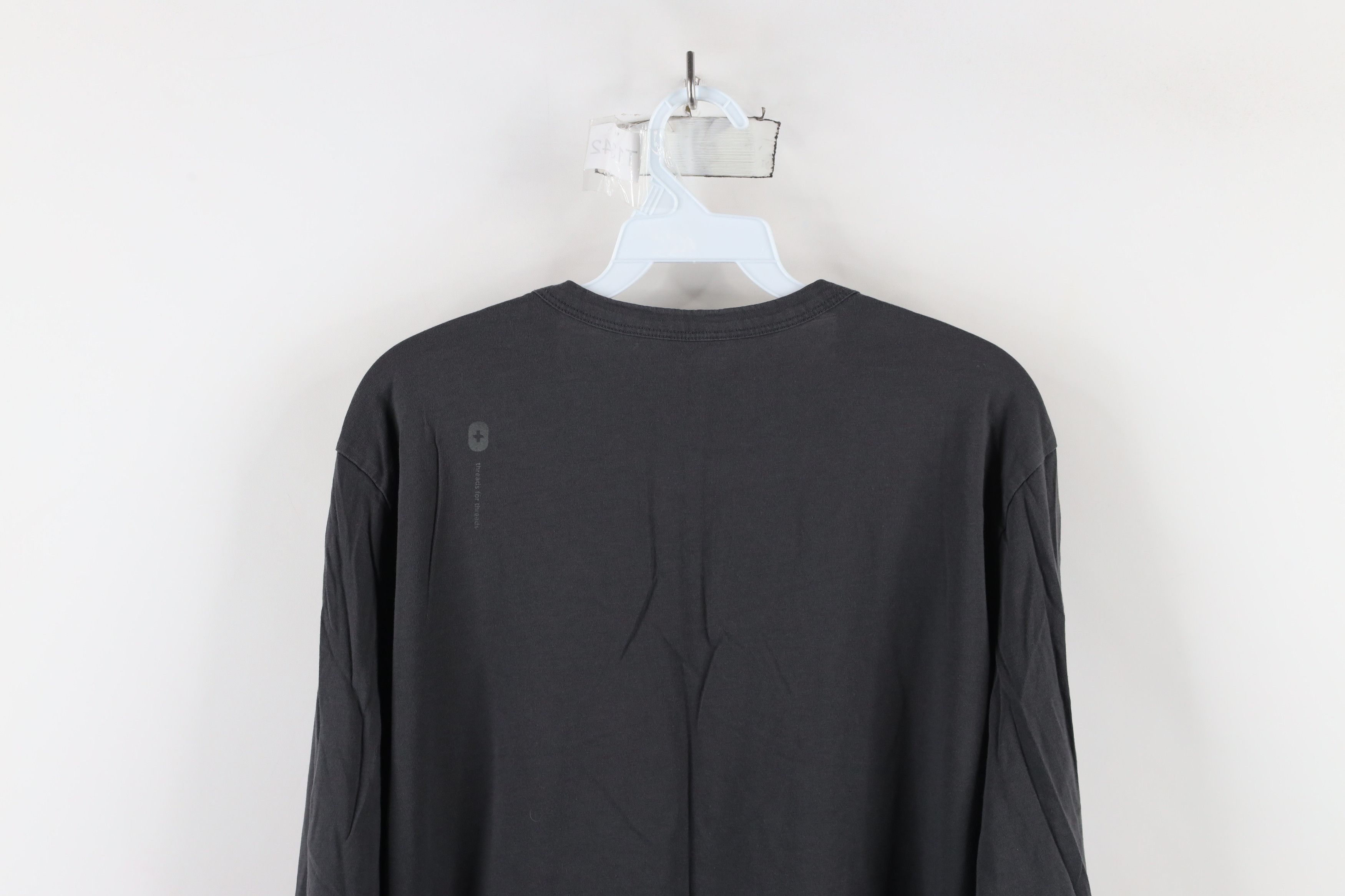Vintage Figs Scrubs Pima Cotton Long Sleeve T-Shirt Dark Gray Size XL / US 12-14 / IT 48-50 - 13 Thumbnail