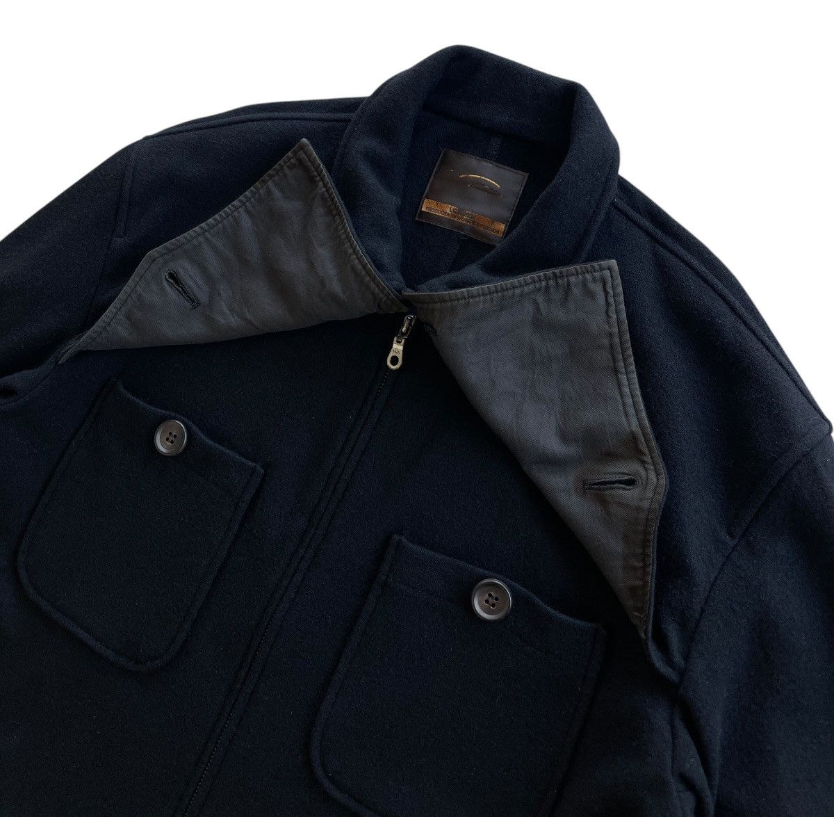 Yohji Yamamoto LQ Yohji Yamamoto Zipper Longcoat Size US XL / EU 56 / 4 - 6 Thumbnail