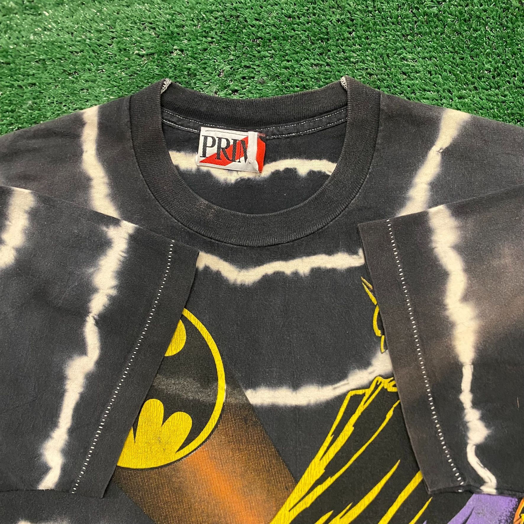 DC Comics Vintage 80s Batman Tie Dye Baggy Single Stitch AOP T-Shirt Size US XL / EU 56 / 4 - 5 Thumbnail
